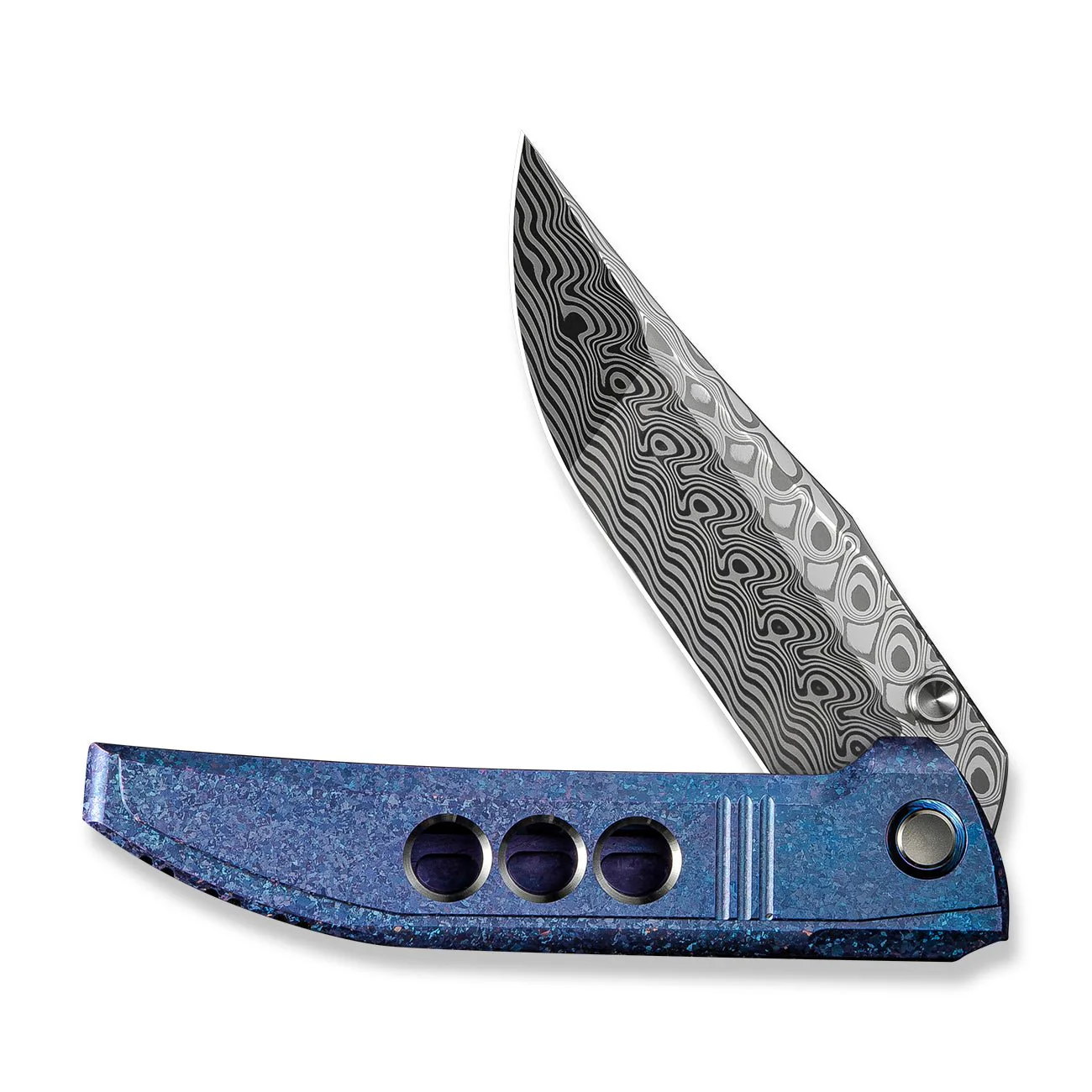 WEKNIFE Ezinta Flipper & Thumb Stud Knife Titanium Handle (3.99" Damasteel Blade) WE22041-DS1 - Image 5