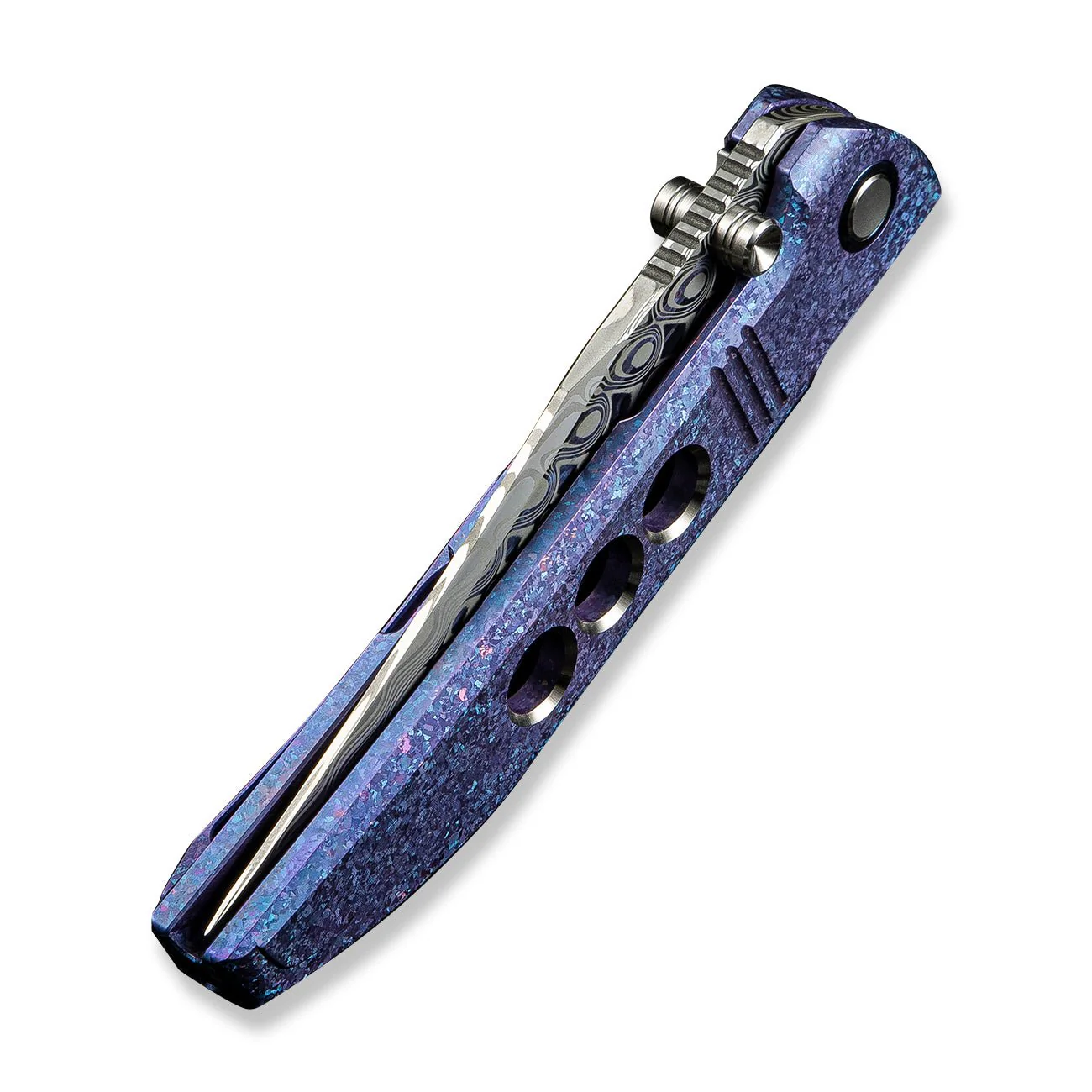 WEKNIFE Ezinta Flipper & Thumb Stud Knife Titanium Handle (3.99" Damasteel Blade) WE22041-DS1 - Image 8