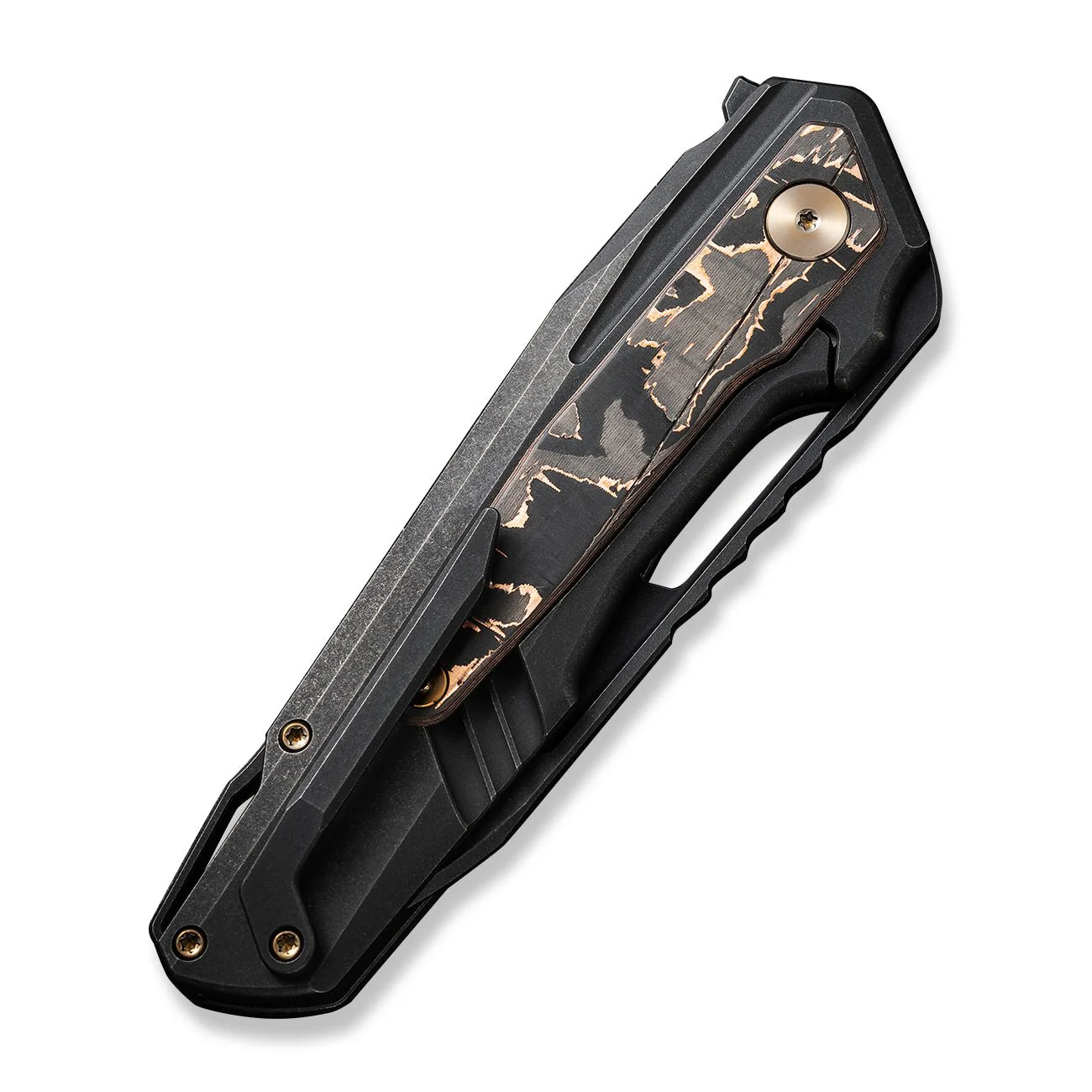 WEKNIFE Falcaria Flipper & Thumb Hole Knife Titanium & Carbon Fiber Handle (3.64" CPM 20CV Blade) WE23012B-2 - Image 7