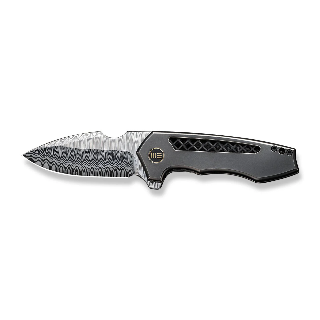 WEKNIFE Harpen Flipper Knife Titanium Handle (2.98" Damasteel Blade) WE23019-DS1 - Image 4