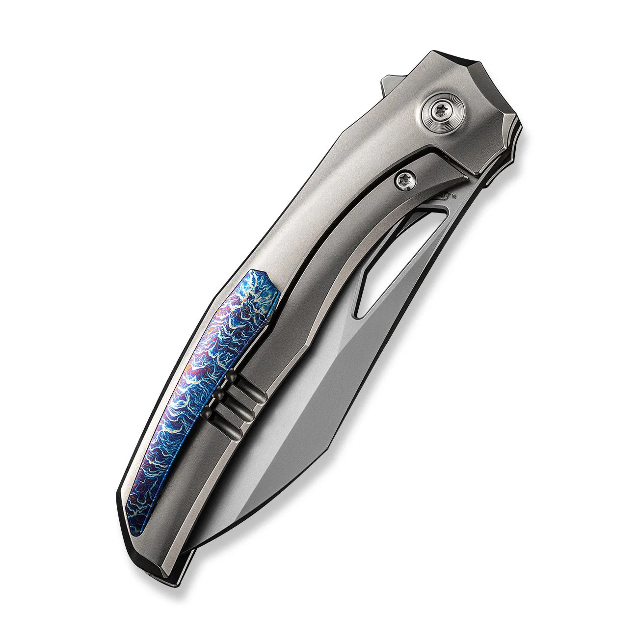 WEKNIFE Ignio Flipper & Thumb Hole Knife Titanium Handle (3.3" CPM 20CV Blade) WE22042B-4 - Image 7