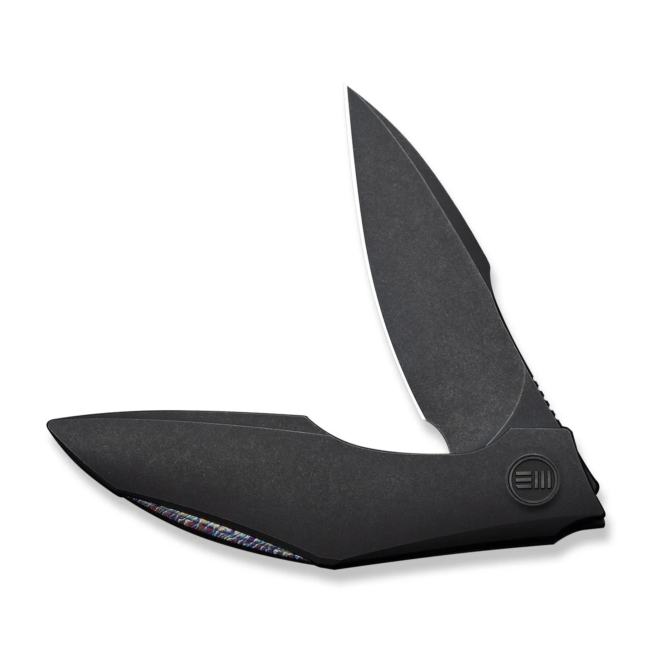 WEKNIFE Krait Snake Flipper Knife Black Titanium Handle (3.34" Black Stonewashed Bohler M390 Blade) WE24084-1 - Image 5