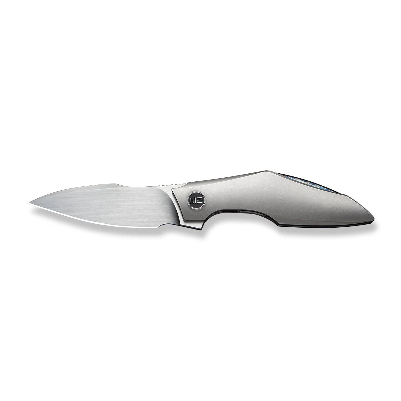 WEKNIFE Krait Snake Flipper Knife Gray Titanium Handle (3.34" Hand Rubbed Satin Bohler M390 Blade) WE24084-2 - Image 4