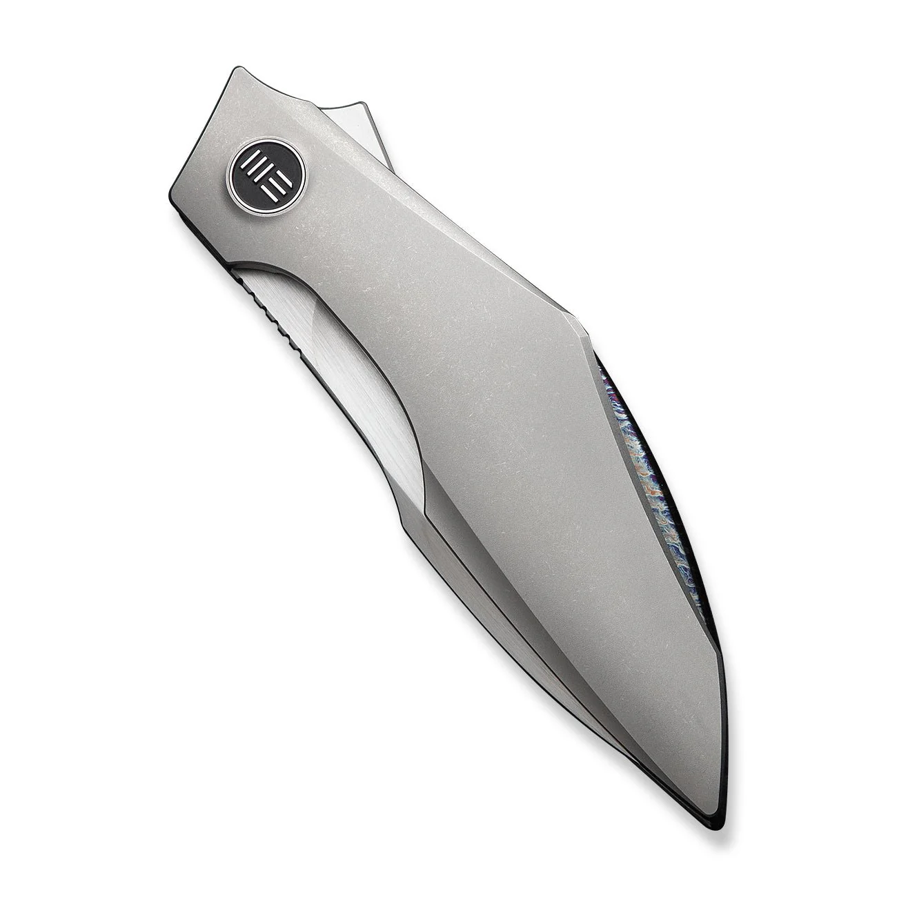 WEKNIFE Krait Snake Flipper Knife Gray Titanium Handle (3.34" Hand Rubbed Satin Bohler M390 Blade) WE24084-2 - Image 6