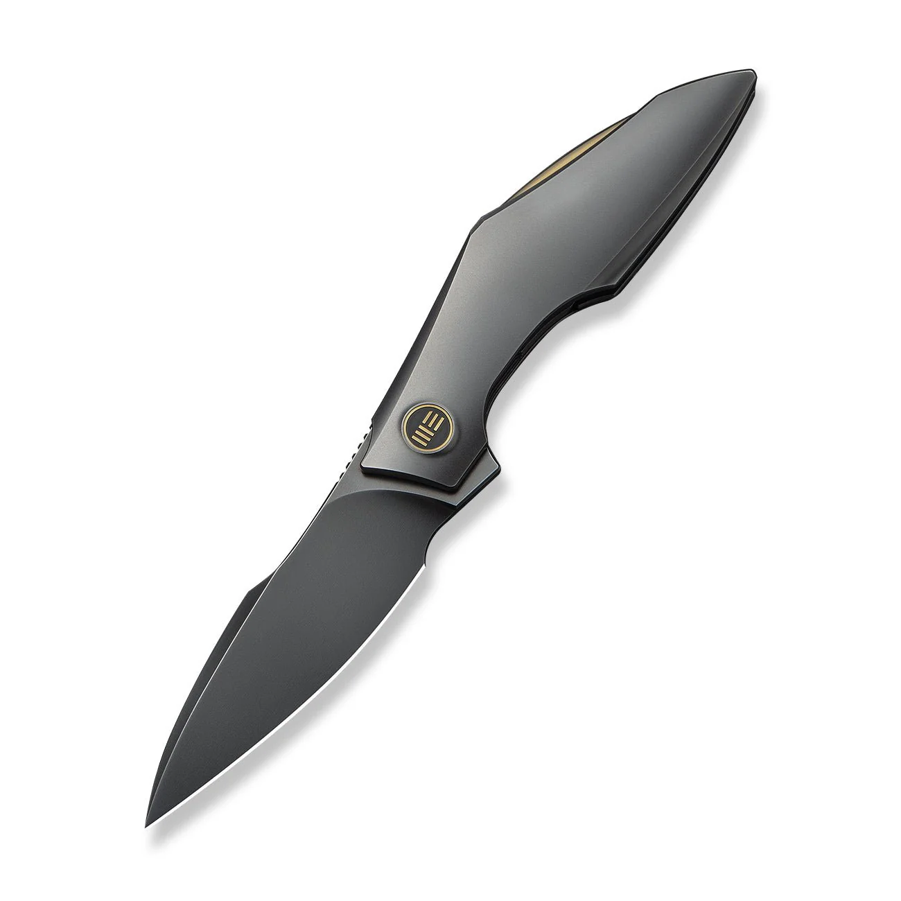 WEKNIFE Krait Snake Flipper Knife Polished Gray Titanium Handle (3.34" Polished Gray Bohler M390 Blade) WE24084-3 - Image 3