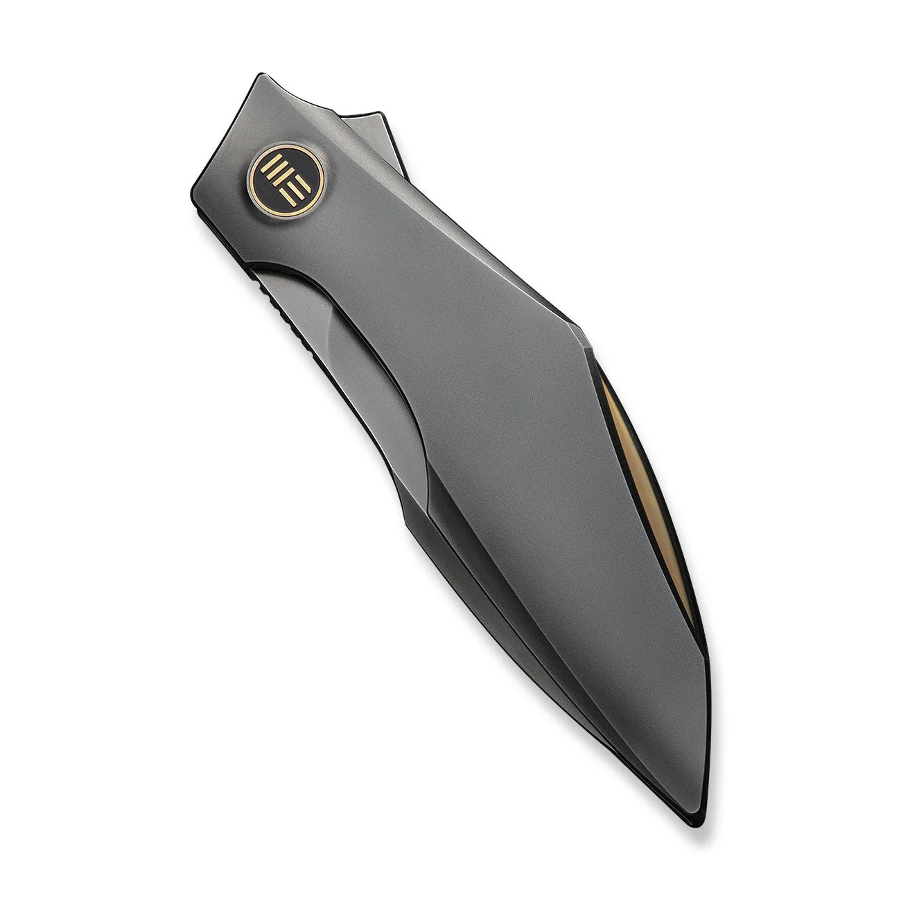 WEKNIFE Krait Snake Flipper Knife Polished Gray Titanium Handle (3.34" Polished Gray Bohler M390 Blade) WE24084-3 - Image 6