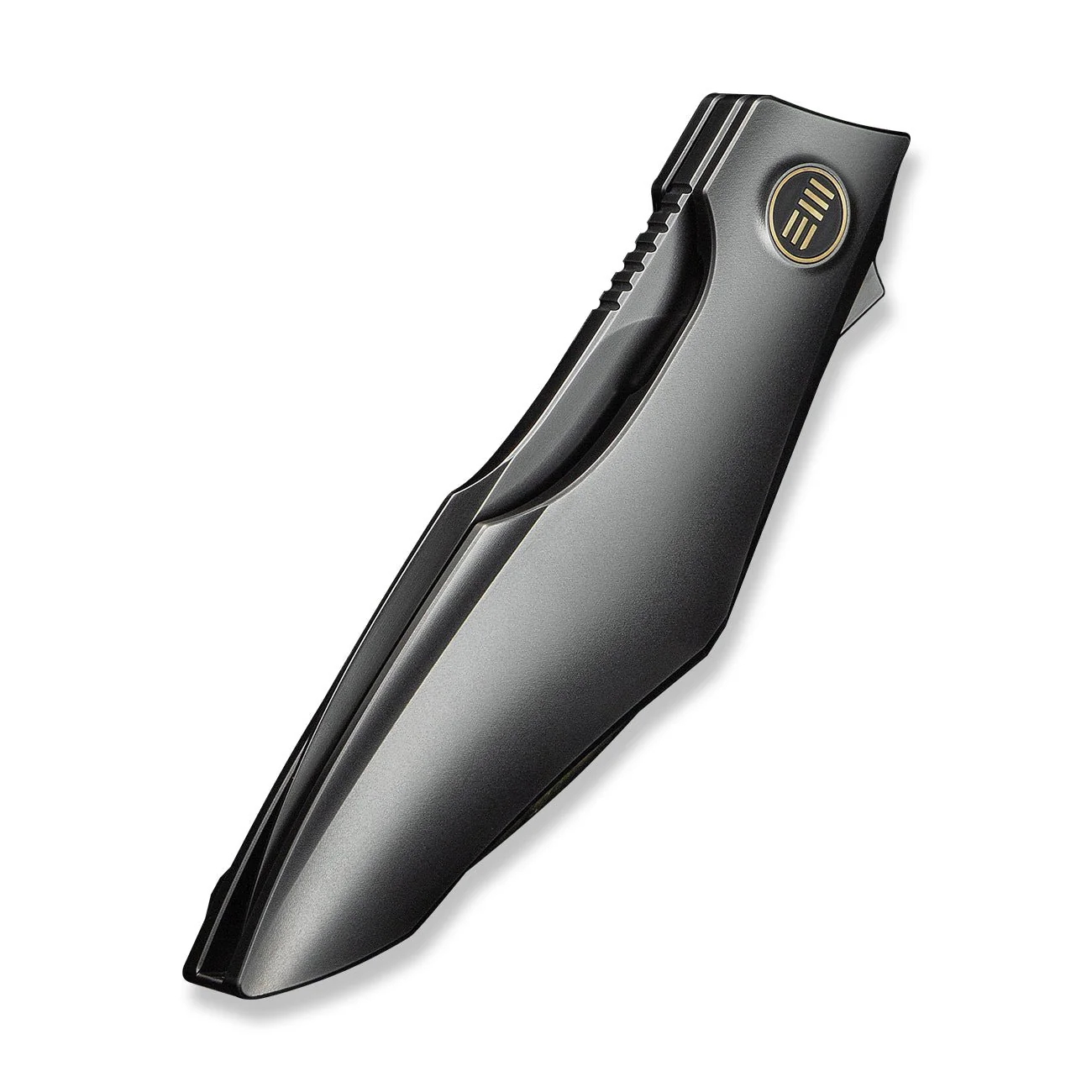 WEKNIFE Krait Snake Flipper Knife Polished Gray Titanium Handle (3.34" Polished Gray Bohler M390 Blade) WE24084-3 - Image 8