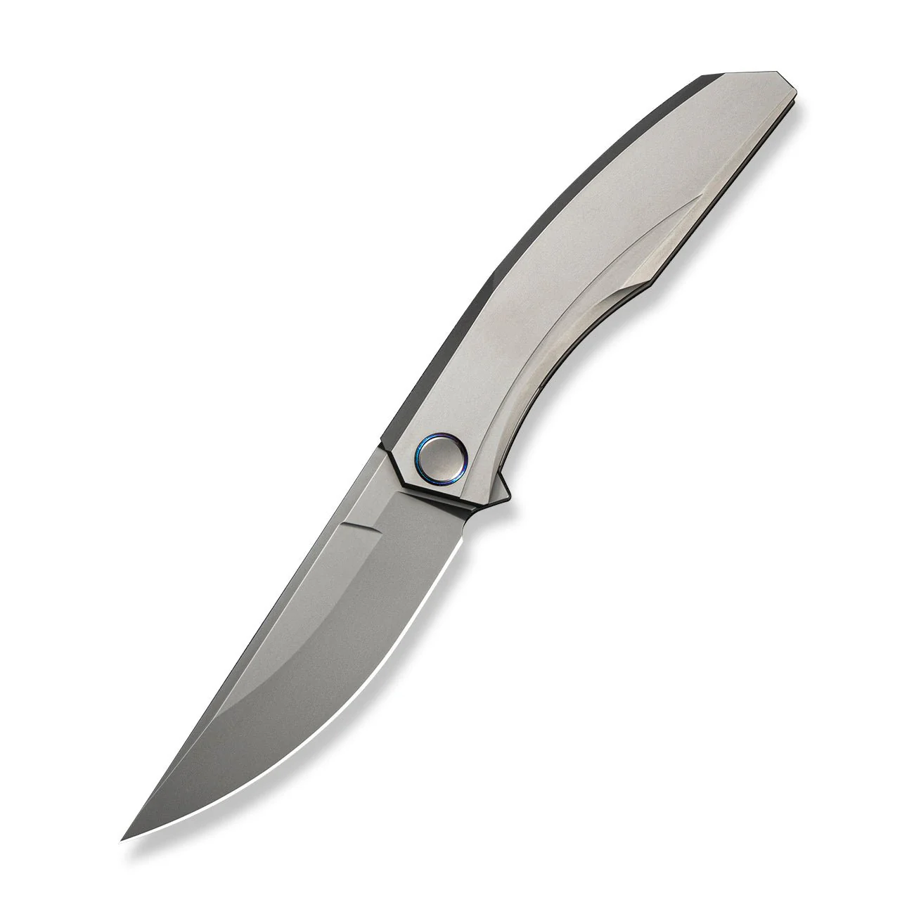 WEKNIFE Kryon Flipper Knife Gray Titanium Handle (3.92" Silver Bead Blasted Bohler M390 Blade) WE25019 Sample1 - Image 3