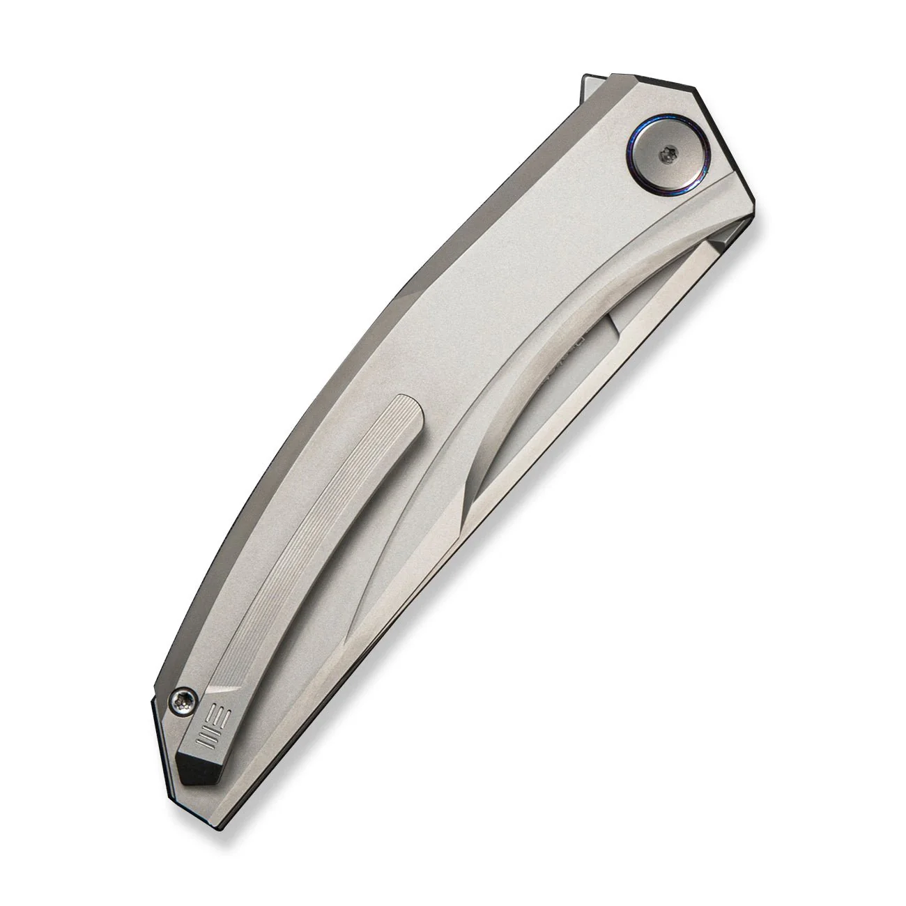 WEKNIFE Kryon Flipper Knife Gray Titanium Handle (3.92" Silver Bead Blasted Bohler M390 Blade) WE25019 Sample1 - Image 4