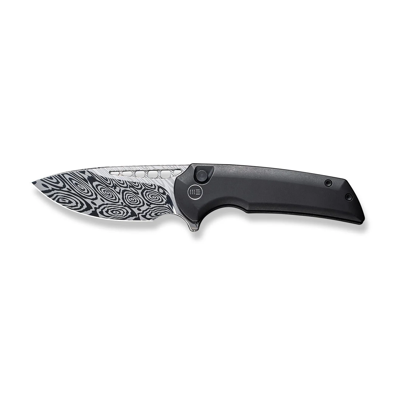 WEKNIFE Mini Malice Flipper & Button Lock Knife Titanium Handle (2.98" Damasteel Blade) WE054BL-DS1 - Image 4