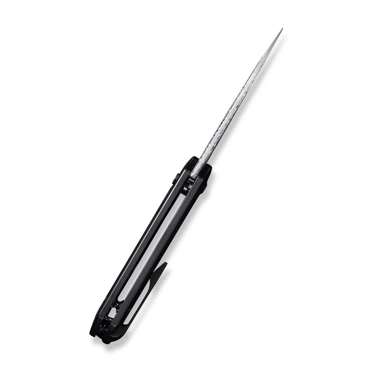 WEKNIFE Mini Malice Flipper & Button Lock Knife Titanium Handle (2.98" Damasteel Blade) WE054BL-DS1 - Image 9