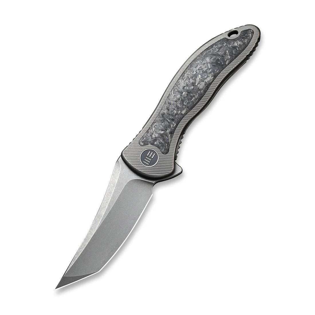 WEKNIFE Mini Synergy Flipper Knife Titanium & Carbon Fiber Handle (2.93" CPM 20CV Blade) 2012CF-A - Image 3