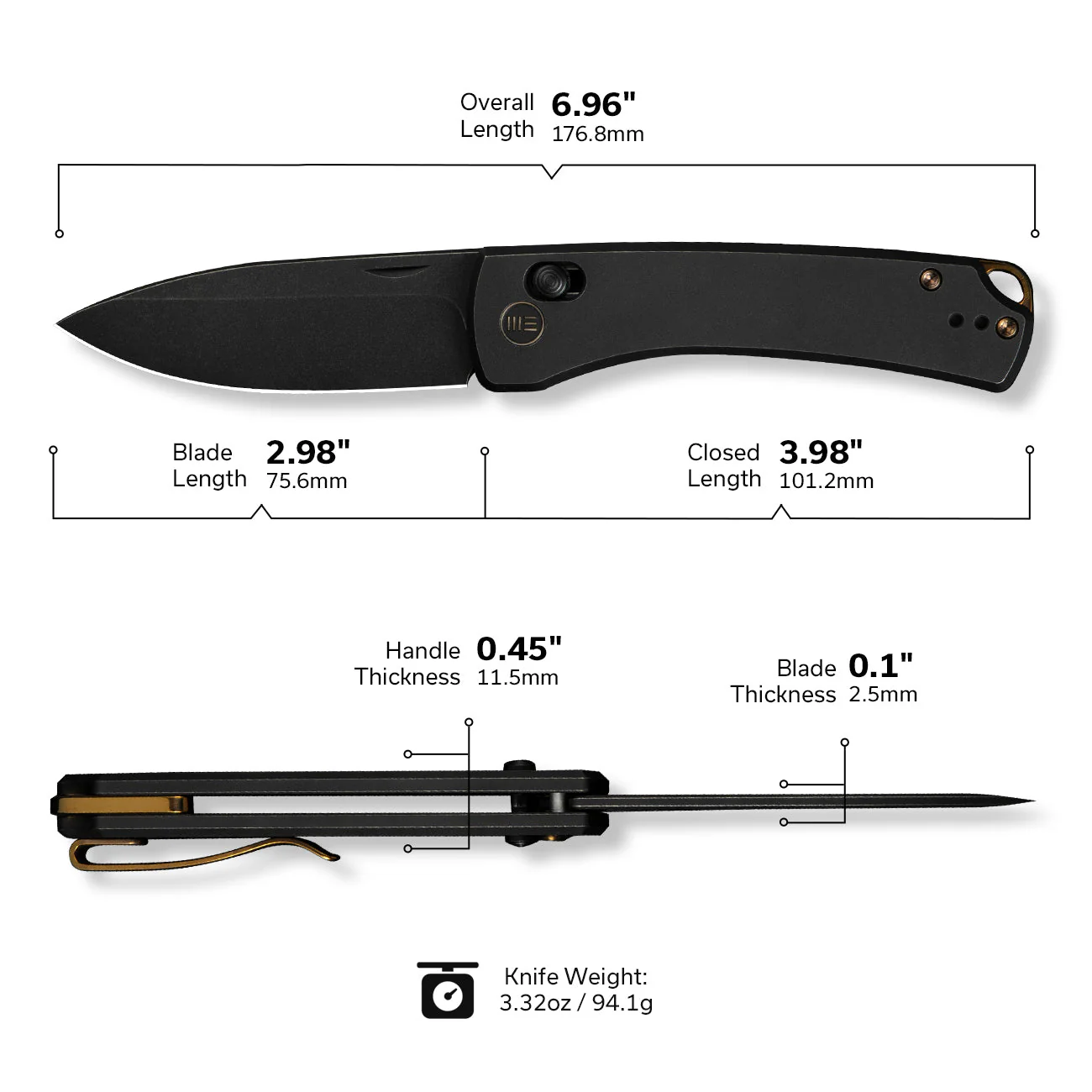 WEKNIFE Nightblade Crossbar Lock Knife Titanium Handle (2.98" CPM 20CV Blade) WE22046-1 - Image 6