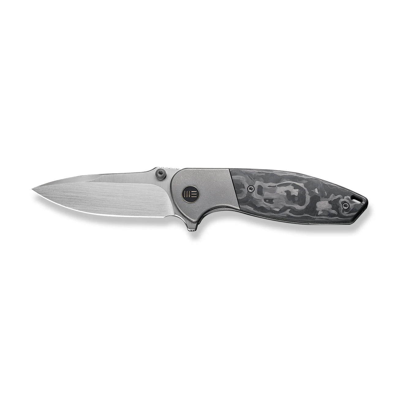 WEKNIFE Nitro Mini Flipper & Thumb Stud Knife Titanium & Carbon Fiber Handle (3.13" CPM 20CV Blade) WE22015-1 - Image 4