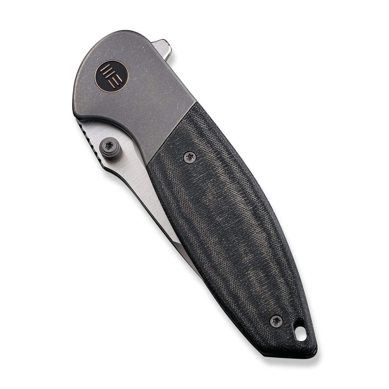 WEKNIFE Nitro Mini Flipper & Thumb Stud Knife Titanium & Micarta Handle (3.13" CPM 20CV Blade) WE22015-3 - Image 6