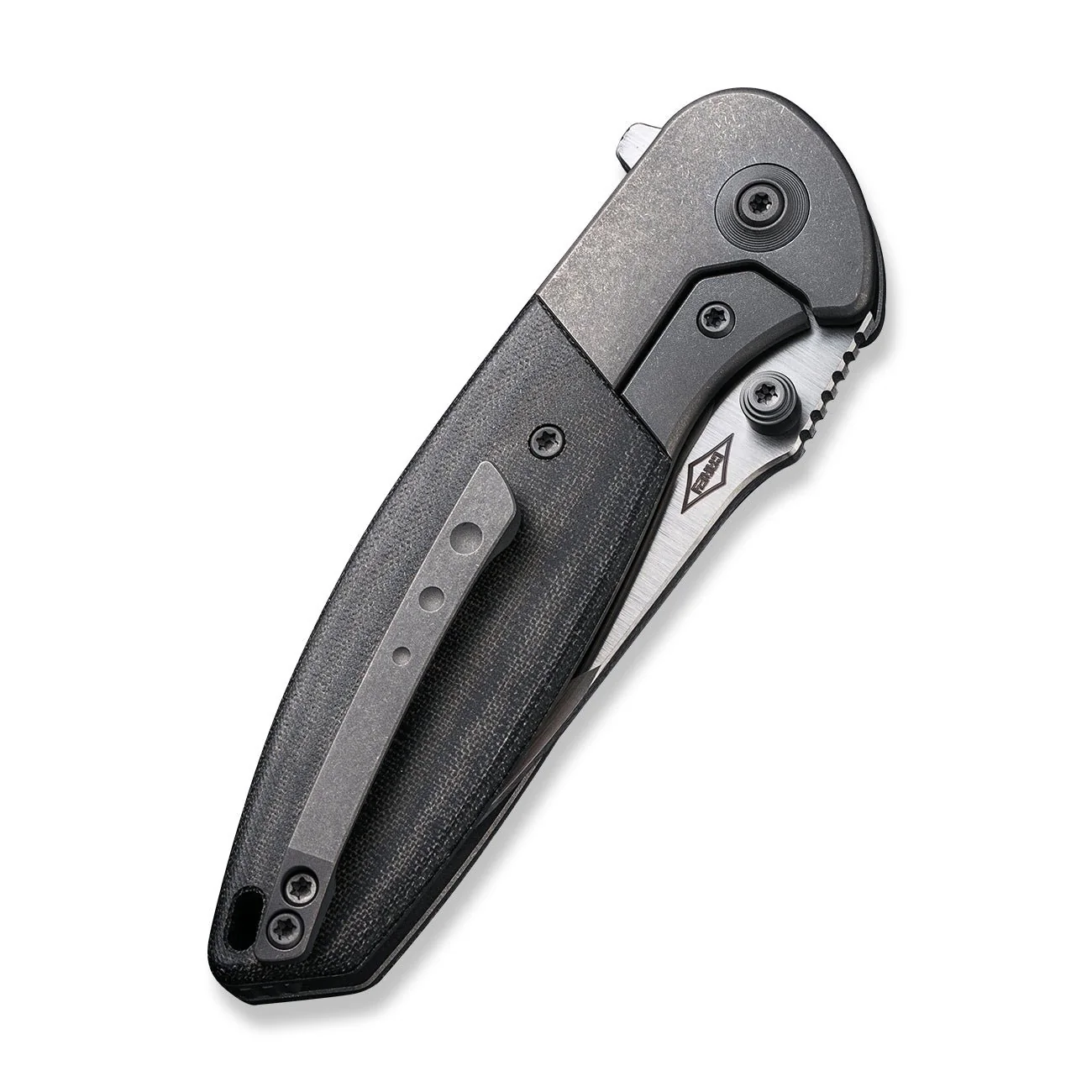 WEKNIFE Nitro Mini Flipper & Thumb Stud Knife Titanium & Micarta Handle (3.13" CPM 20CV Blade) WE22015-3 - Image 7