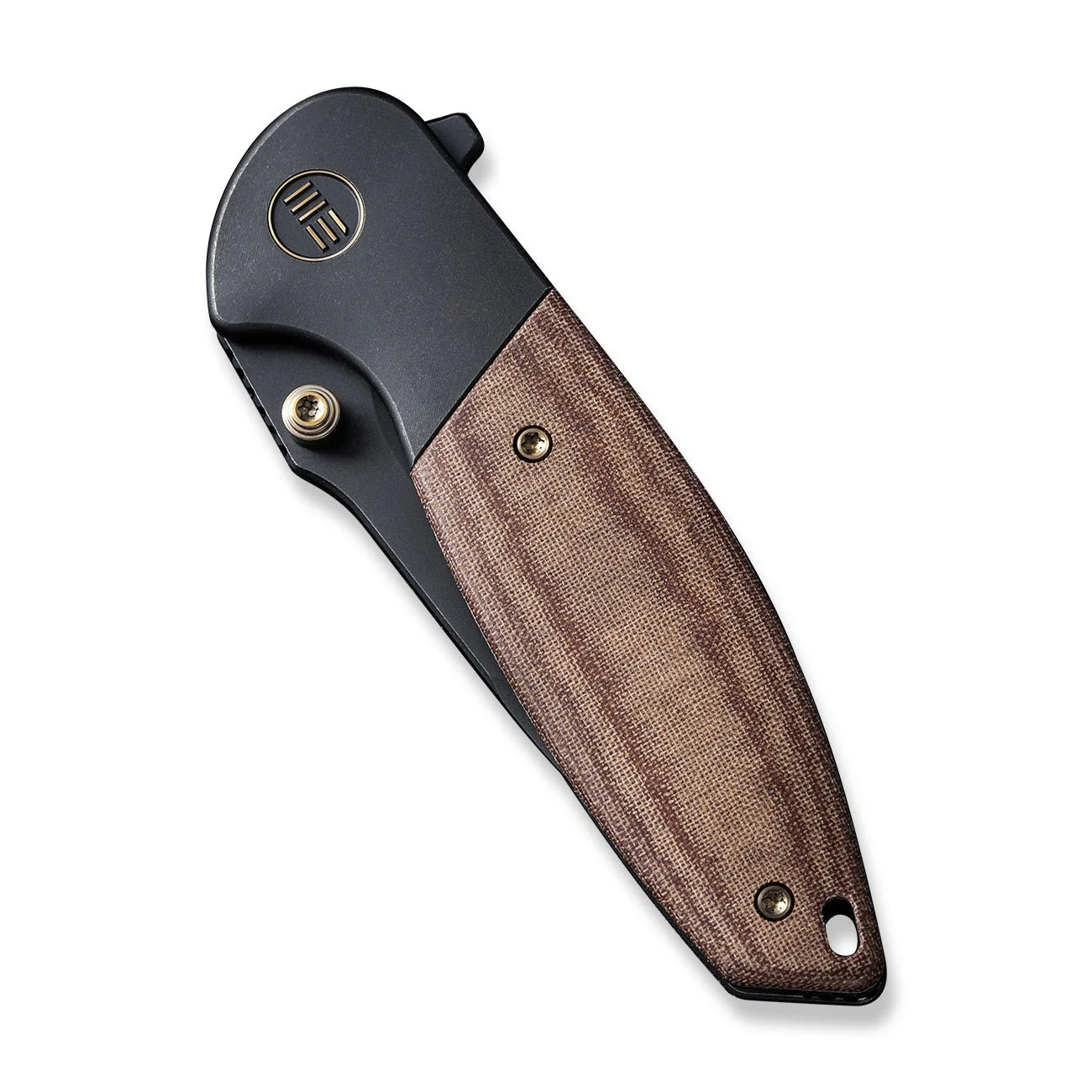 WEKNIFE Nitro Mini Flipper & Thumb Stud Knife Titanium & Micarta Handle (3.13" CPM 20CV Blade) WE22015-4 - Image 6