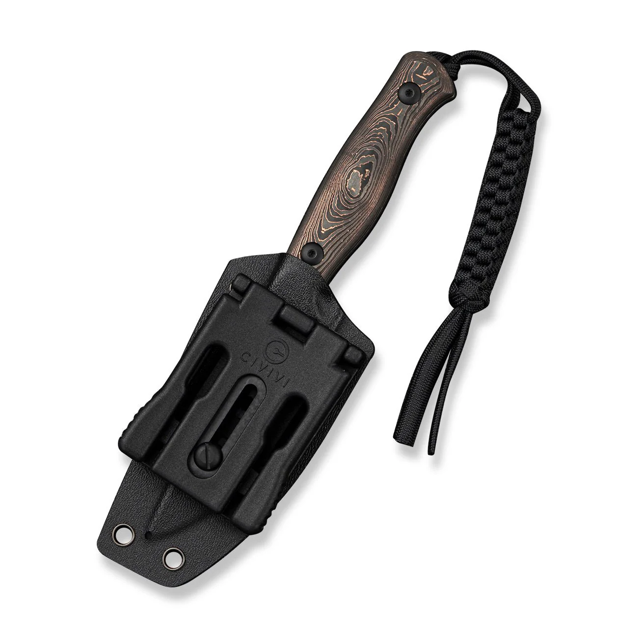 WEKNIFE Notchline Fixed Blade Knife Copper Foil Carbon Fiber Handle (3.45" Black Stonewashed CPM S35VN Blade) WE25047 Sample2 - Image 4