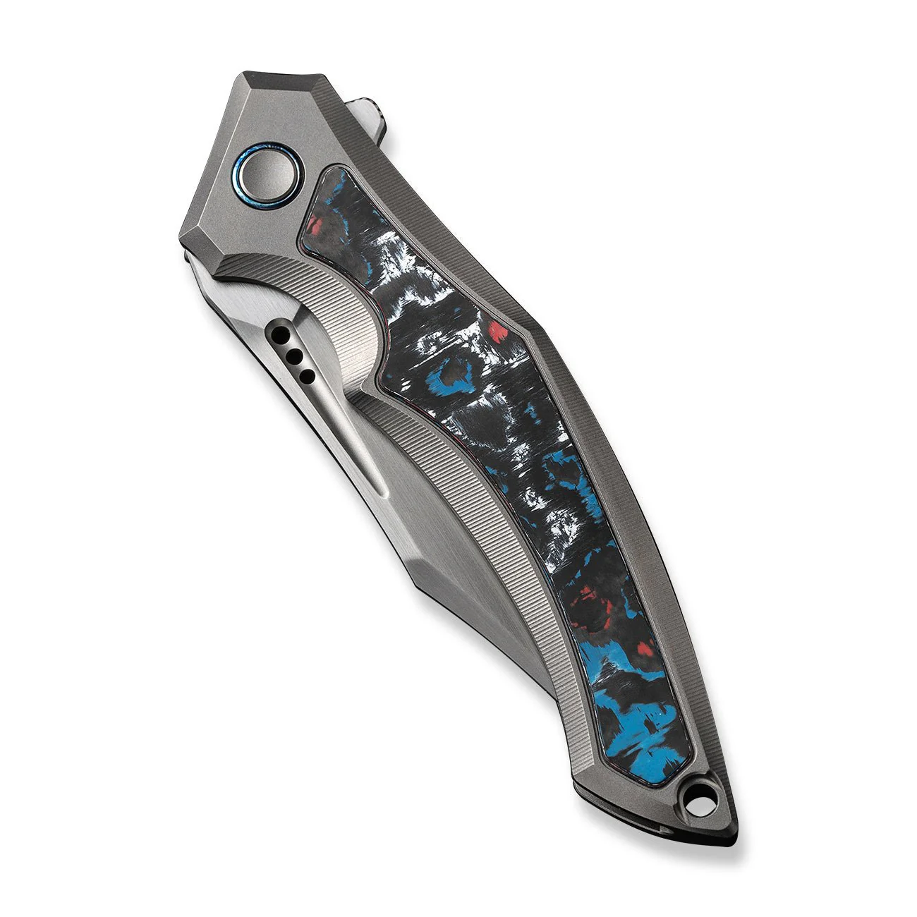 WEKNIFE Orpheus Flipper Knife Titanium & FatCarbon Fiber Handle (3.48" CPM 20CV Blade) WE23009-4 - Image 6