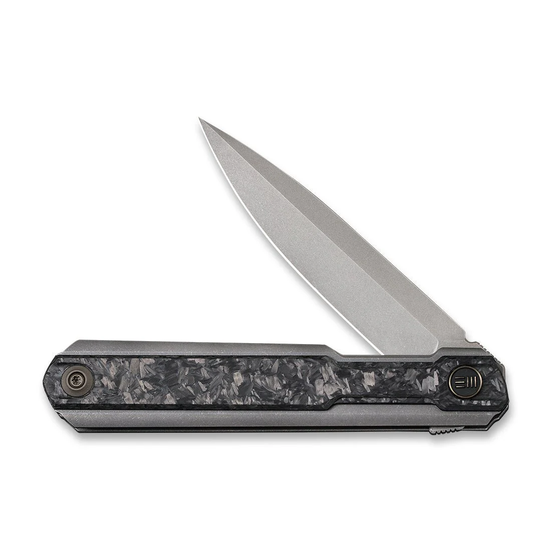 WEKNIFE Peer Flipper Knife Titanium & Carbon Fiber Handle (3.46" CPM 20CV Blade) 2015C - Image 4