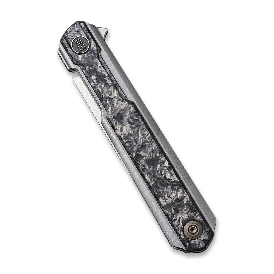 WEKNIFE Peer Flipper Knife Titanium & Carbon Fiber Handle (3.46" CPM 20CV Blade) 2015C - Image 5