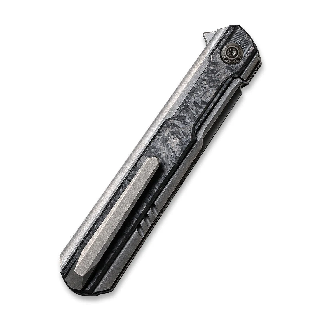 WEKNIFE Peer Flipper Knife Titanium & Carbon Fiber Handle (3.46" CPM 20CV Blade) 2015C - Image 6