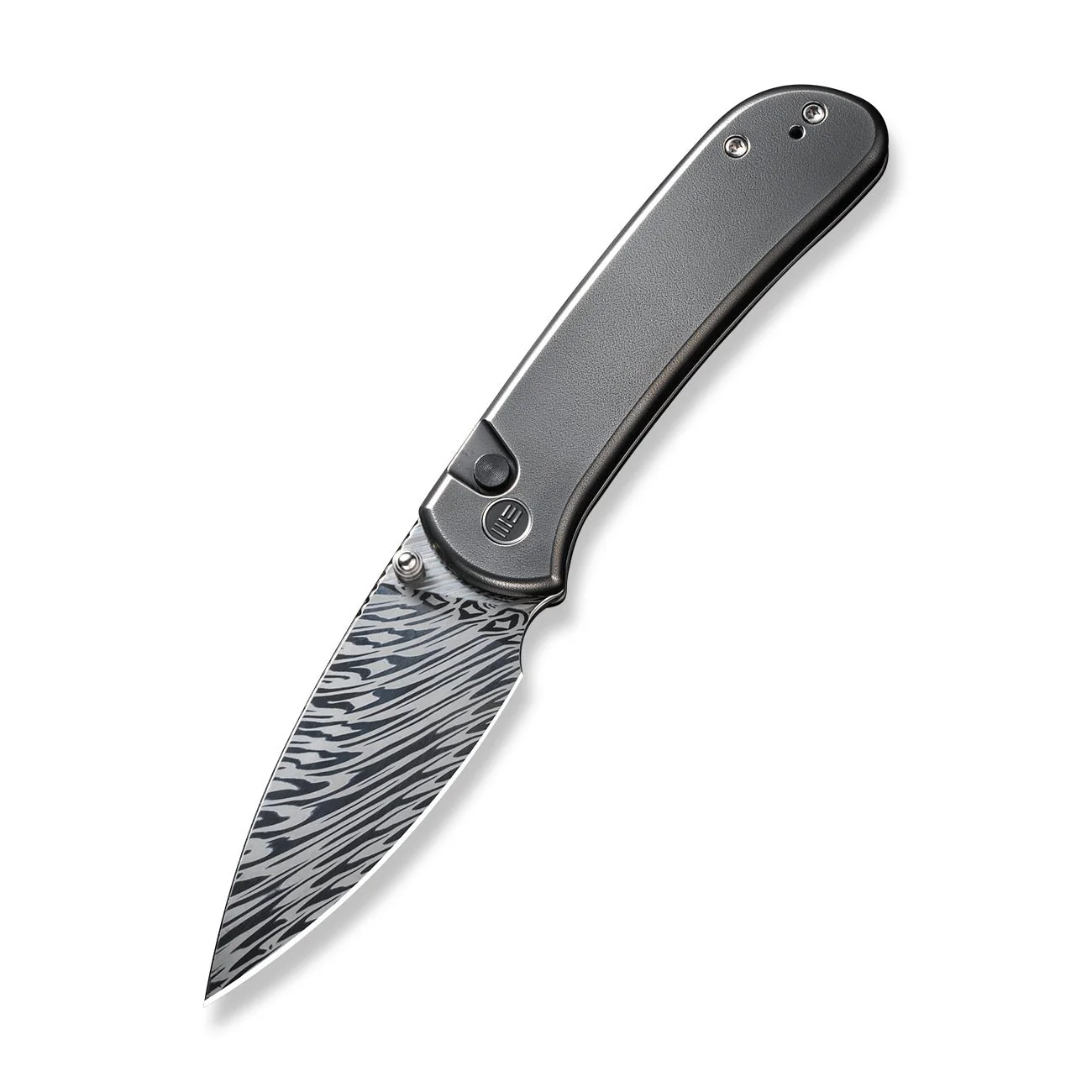 WEKNIFE Qubit Thumb Stud & Button Lock Knife Titanium Handle (3.2" Damasteel Blade) WE22030F-DS1 - Image 3