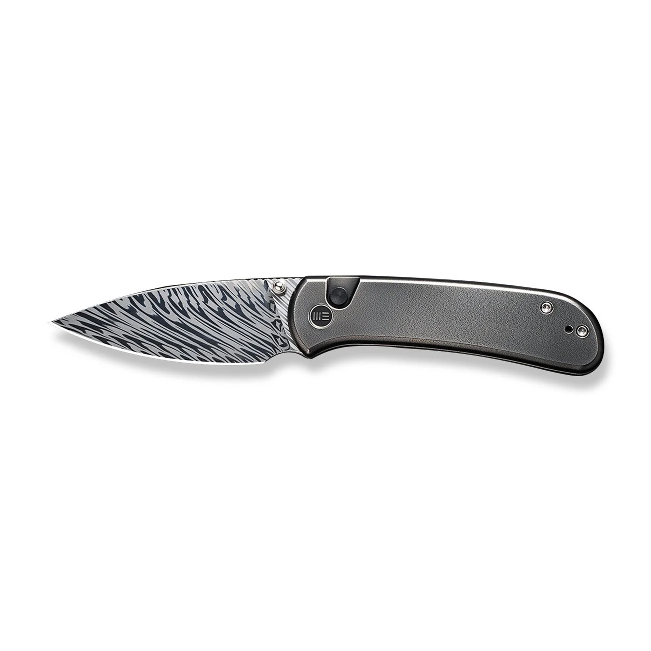 WEKNIFE Qubit Thumb Stud & Button Lock Knife Titanium Handle (3.2" Damasteel Blade) WE22030F-DS1 - Image 4
