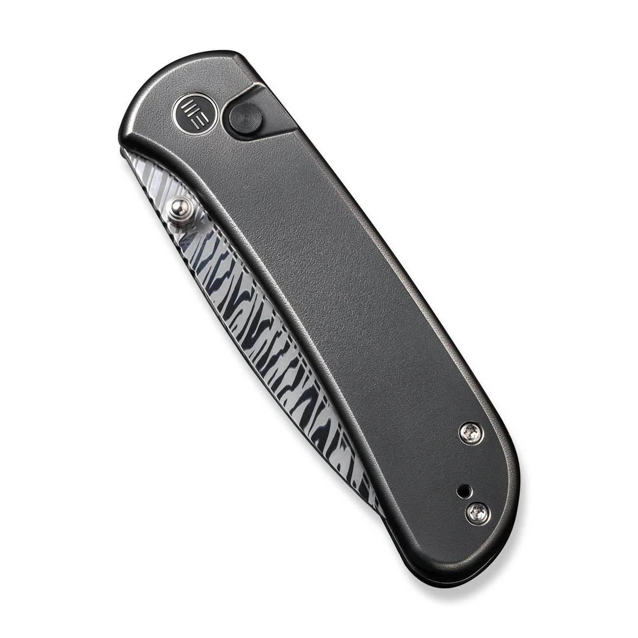 WEKNIFE Qubit Thumb Stud & Button Lock Knife Titanium Handle (3.2" Damasteel Blade) WE22030F-DS1 - Image 6