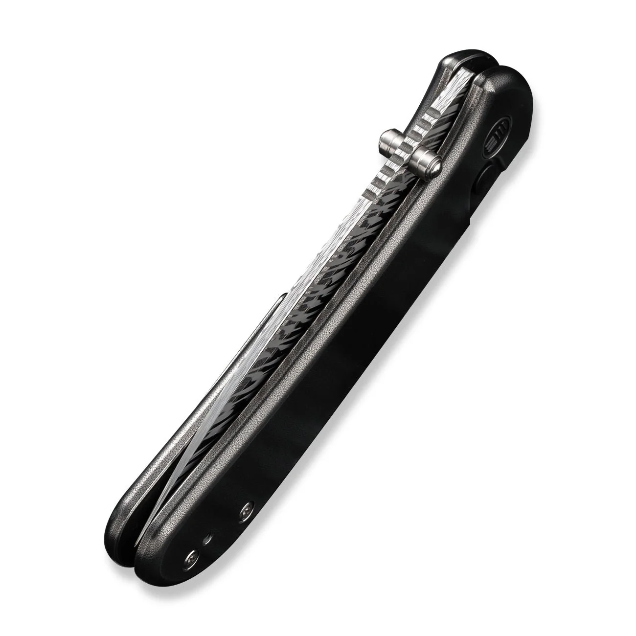 WEKNIFE Qubit Thumb Stud & Button Lock Knife Titanium Handle (3.2" Damasteel Blade) WE22030F-DS1 - Image 8