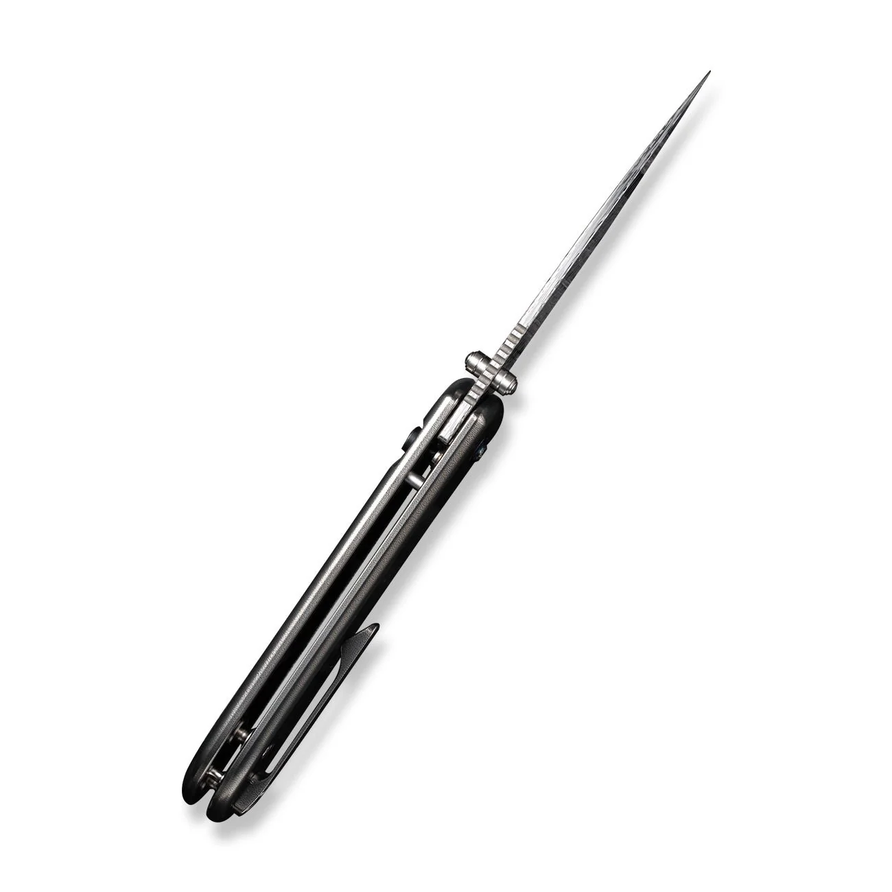 WEKNIFE Qubit Thumb Stud & Button Lock Knife Titanium Handle (3.2" Damasteel Blade) WE22030F-DS1 - Image 9