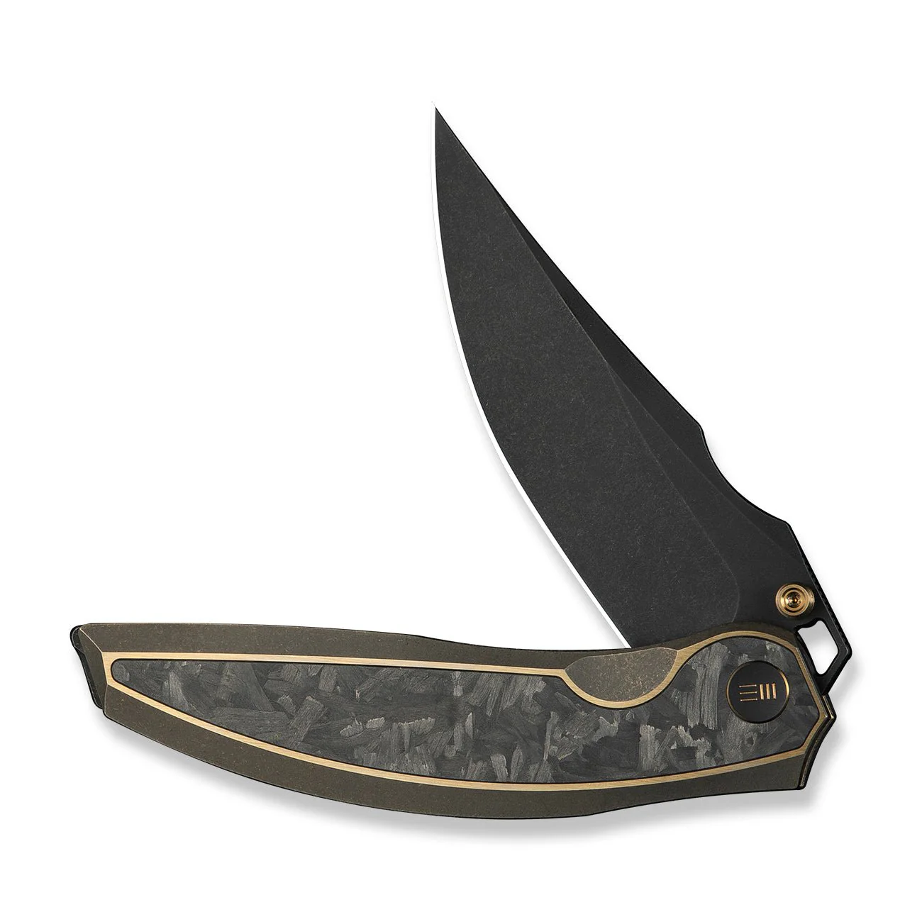 WEKNIFE Quinseris Flipper & Thumb Stud Knife Titanium & Carbon Fiber Handle (3.96" M390 Blade) WE23093-2 - Image 5