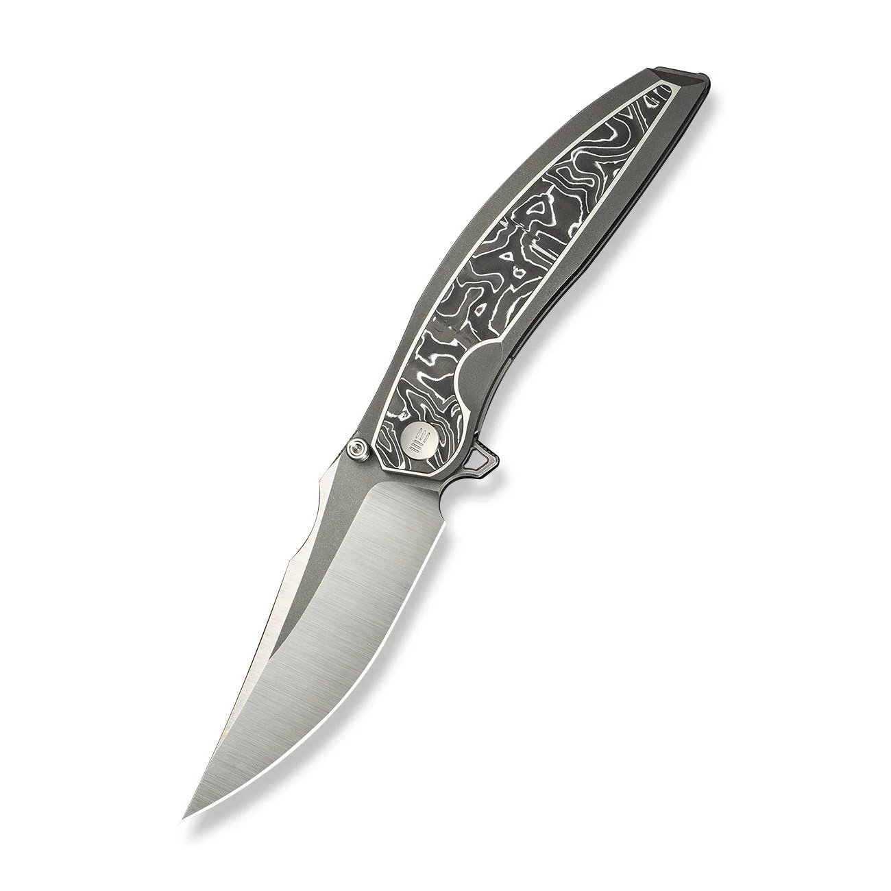 WEKNIFE Quinseris Flipper & Thumb Stud Knife Titanium & Carbon Fiber Handle (3.96" M390 Blade) WE23093-3 - Image 3