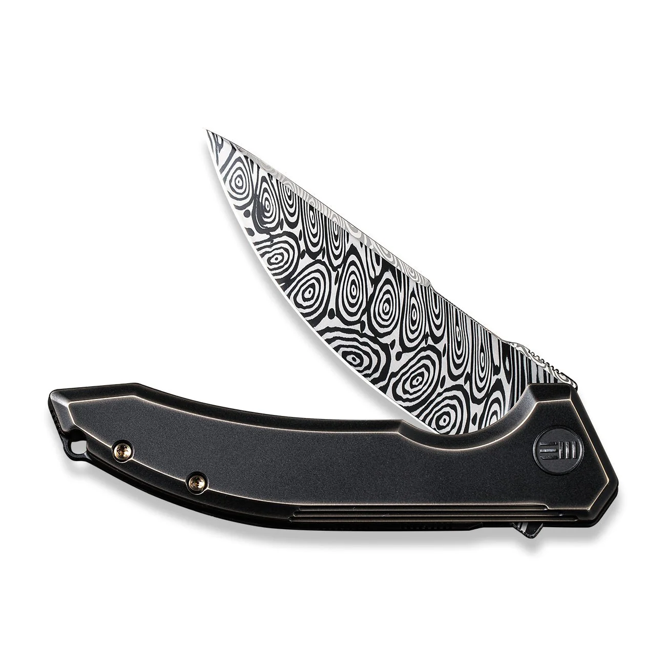 WEKNIFE Quixotic Flipper Knife Titanium Handle (3.45" Damasteel Blade) WE21016-DS1 - Image 4