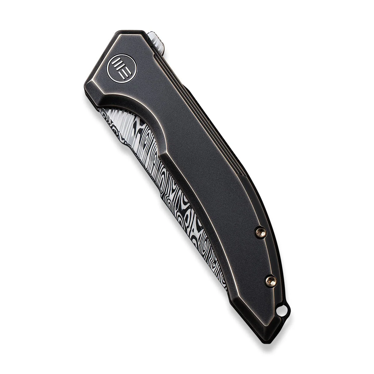 WEKNIFE Quixotic Flipper Knife Titanium Handle (3.45" Damasteel Blade) WE21016-DS1 - Image 5