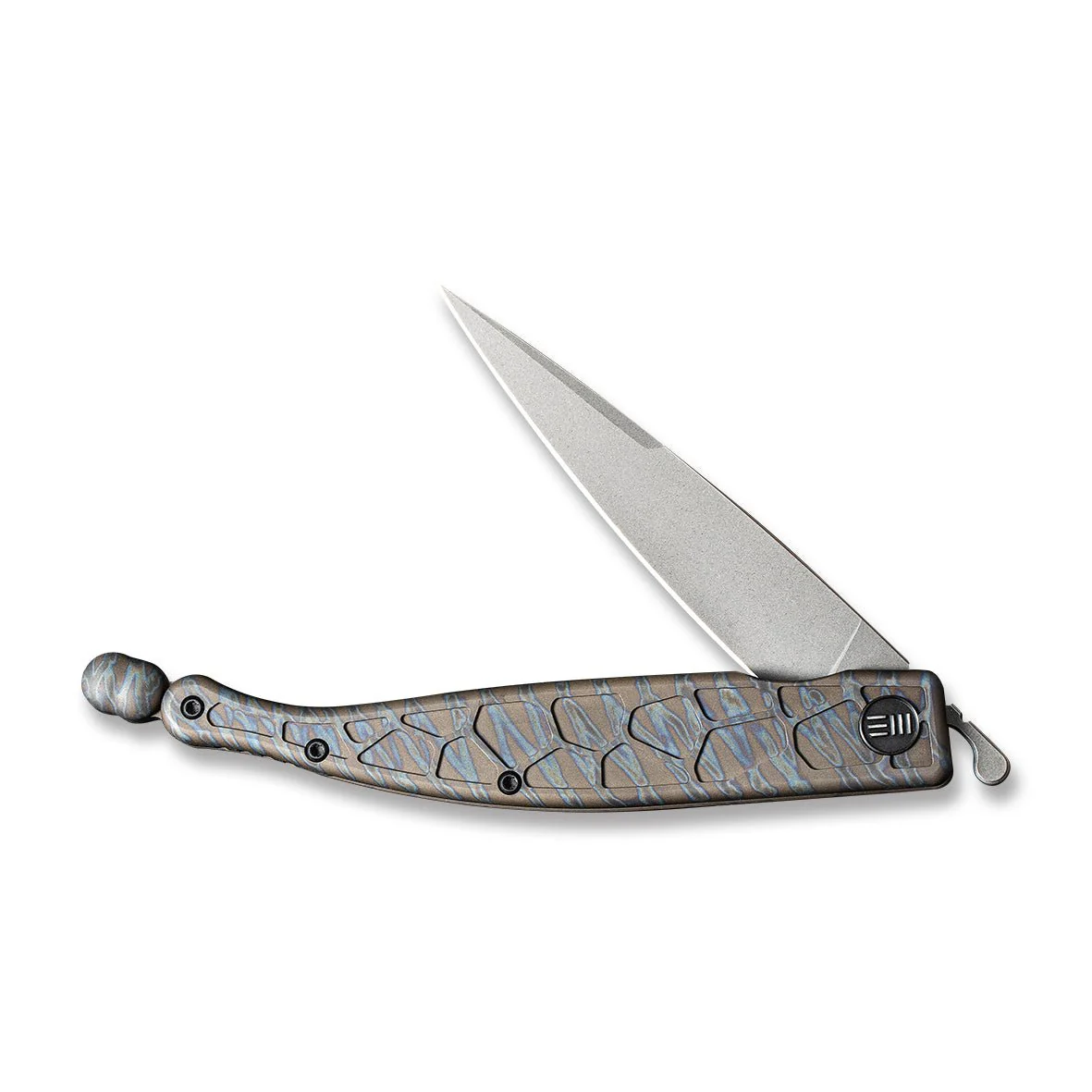 WEKNIFE Roman Front Flipper Knife Titanium Handle (3.95" CPM S35VN Blade) 2008D - Image 4