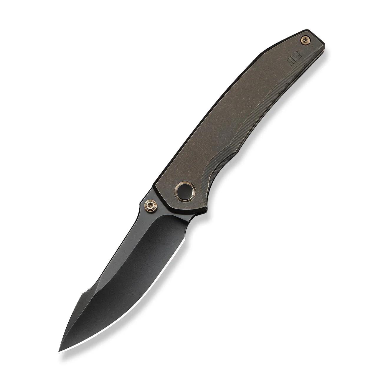 WEKNIFE Ryson Thumb Stud Knife Bronze Titanium Handle (3.33" Polished Gray Bohler M390 Blade) WE24086-3 - Image 3