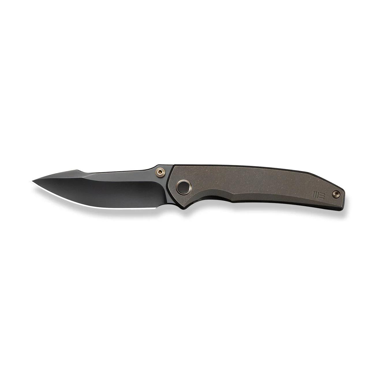 WEKNIFE Ryson Thumb Stud Knife Bronze Titanium Handle (3.33" Polished Gray Bohler M390 Blade) WE24086-3 - Image 4