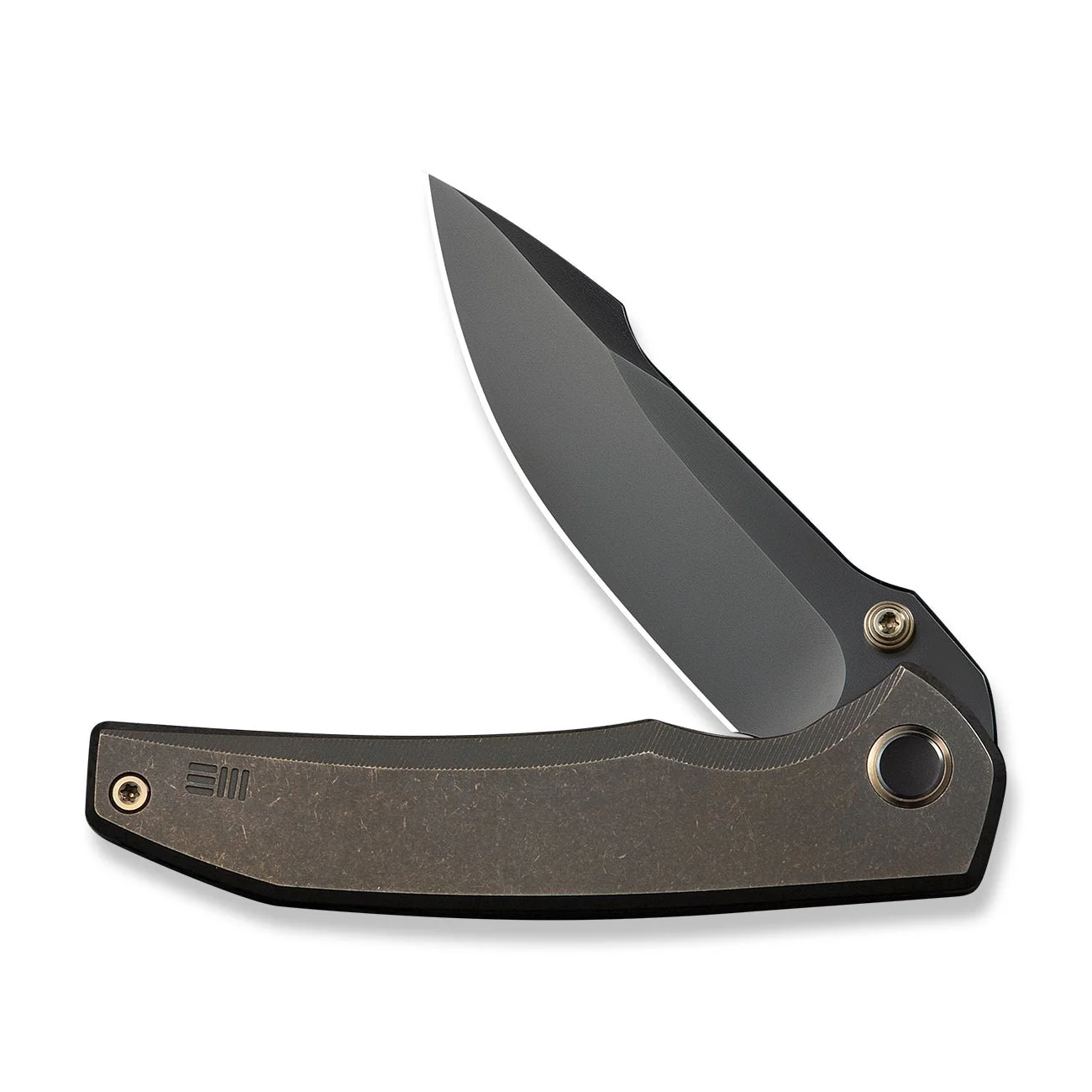 WEKNIFE Ryson Thumb Stud Knife Bronze Titanium Handle (3.33" Polished Gray Bohler M390 Blade) WE24086-3 - Image 5