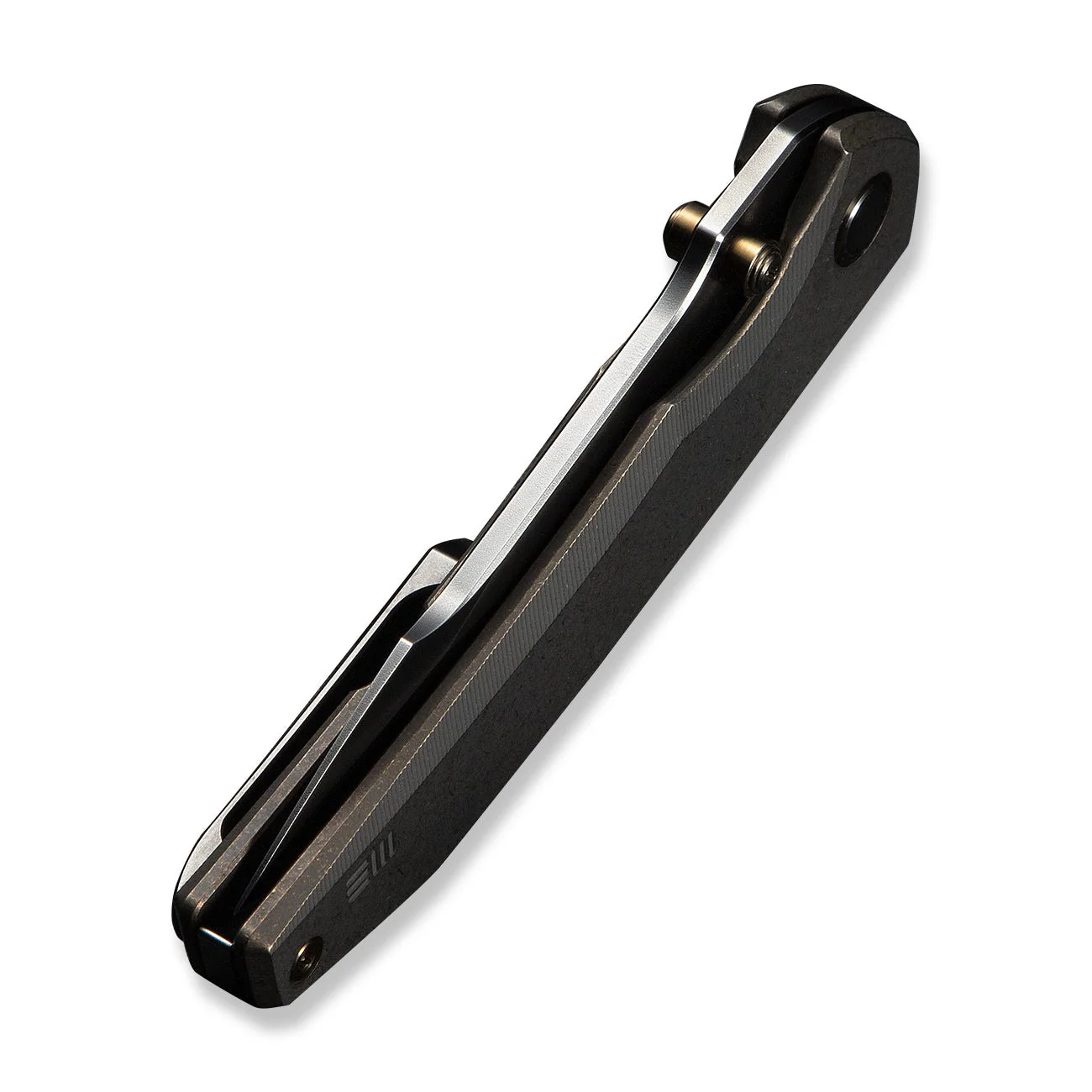 WEKNIFE Ryson Thumb Stud Knife Bronze Titanium Handle (3.33" Polished Gray Bohler M390 Blade) WE24086-3 - Image 8