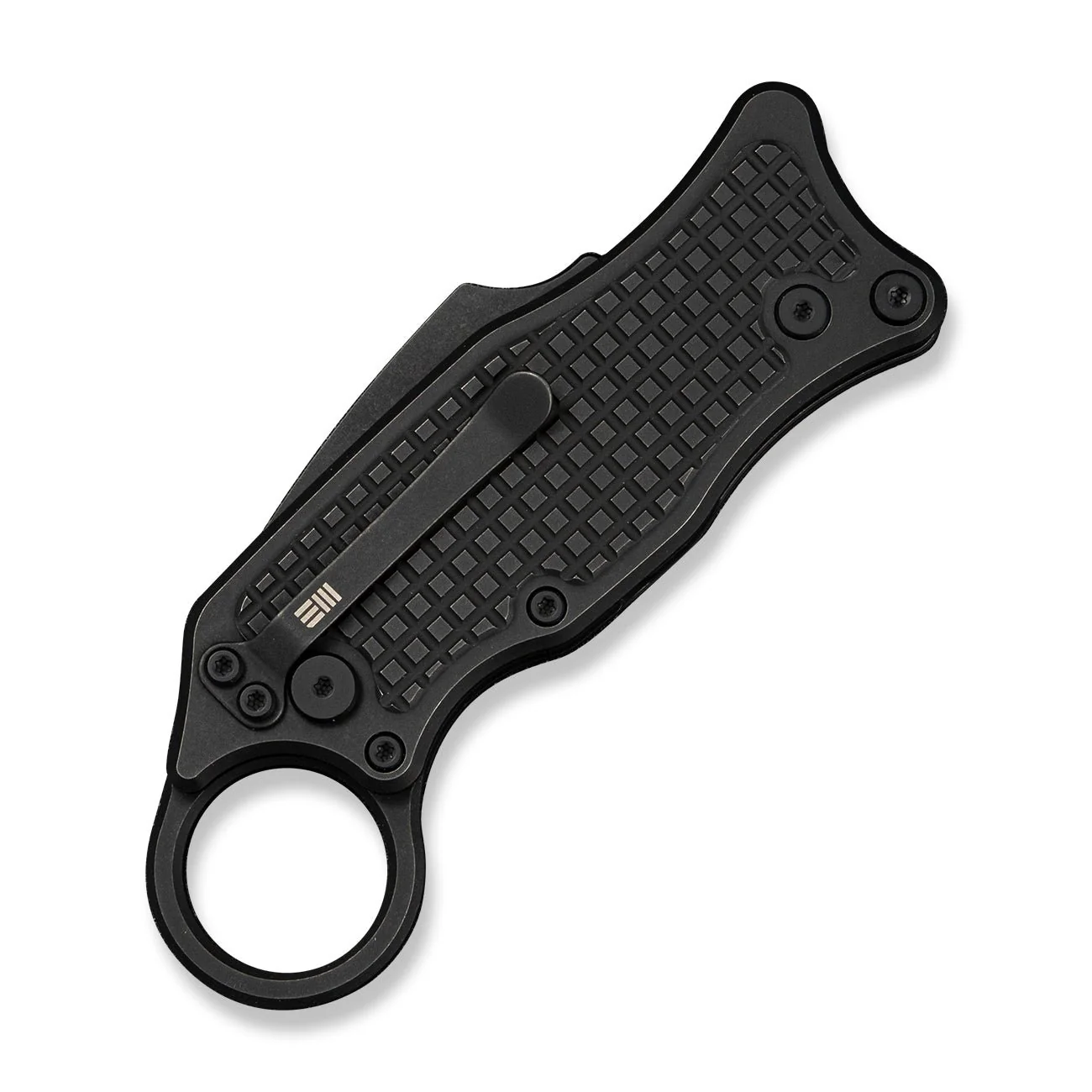 WEKNIFE Shadowhook Button Lokc Knife Black Titanium Handle (2.82" Black Stonewashed Bohler M390 Blade) WE24085 Sample1 - Image 4