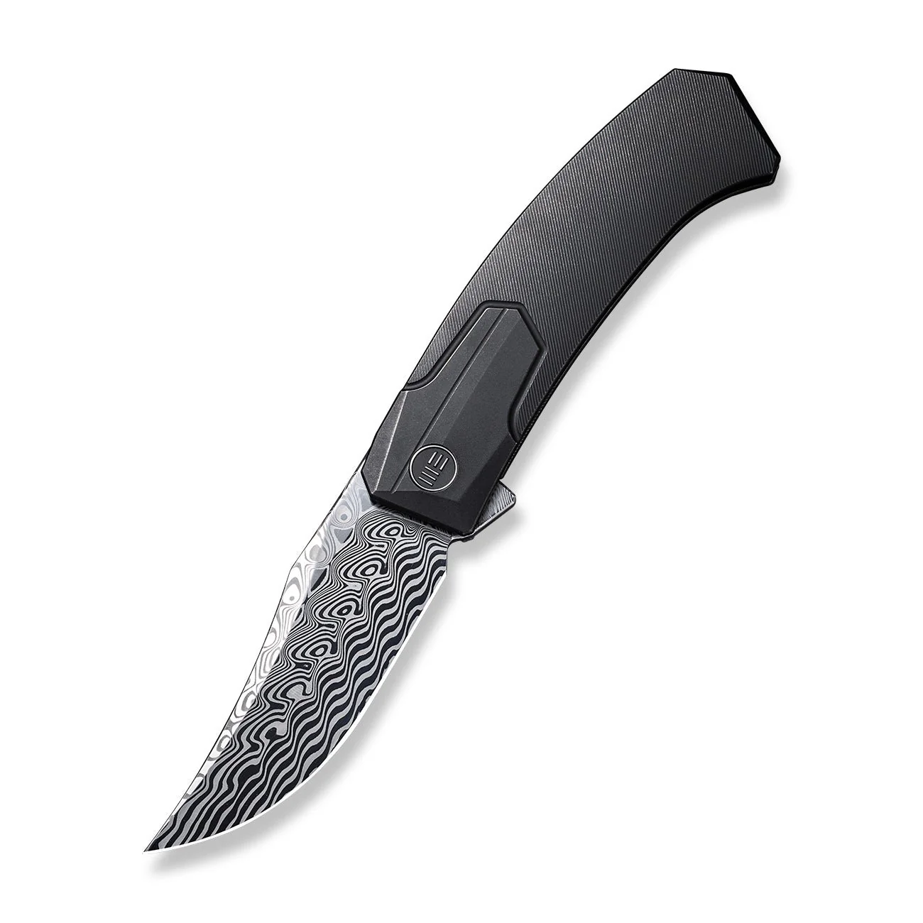 WEKNIFE Shuddan Flipper Knife Titanium Handle (3.48" Damasteel Blade) WE21015-DS1 - Image 3