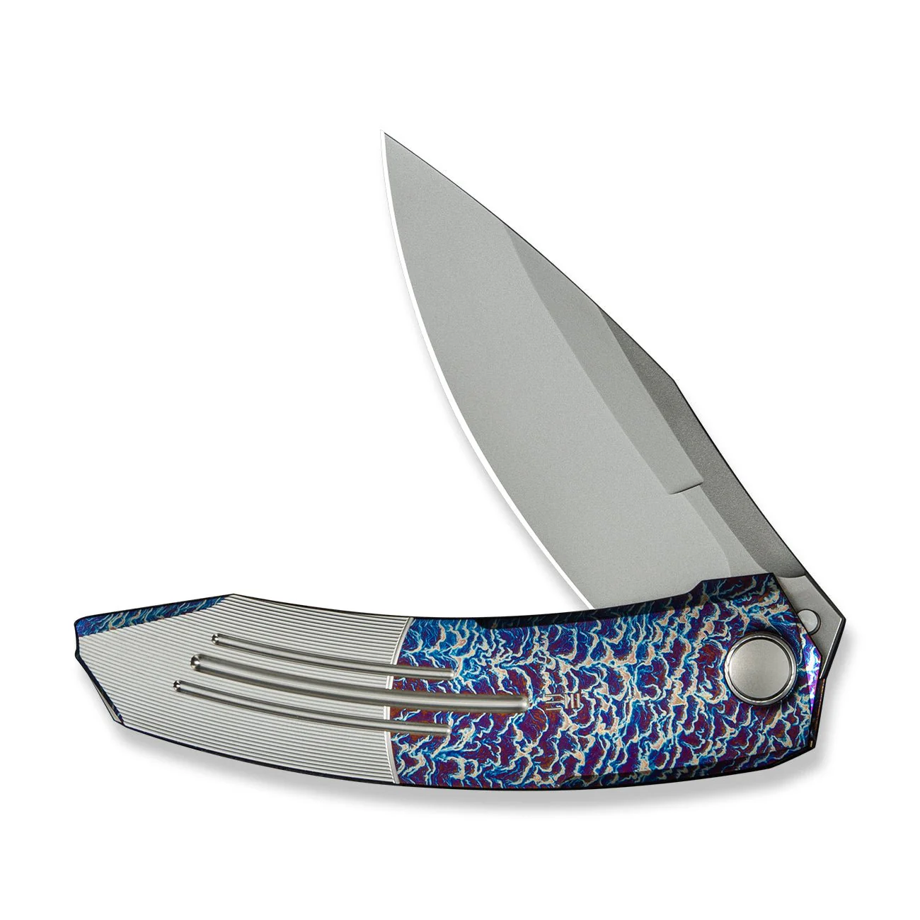 WEKNIFE Sine Wave Flipper Knife Titanium Handle (3.98" M390 Blade) WE23069B-4 - Image 5