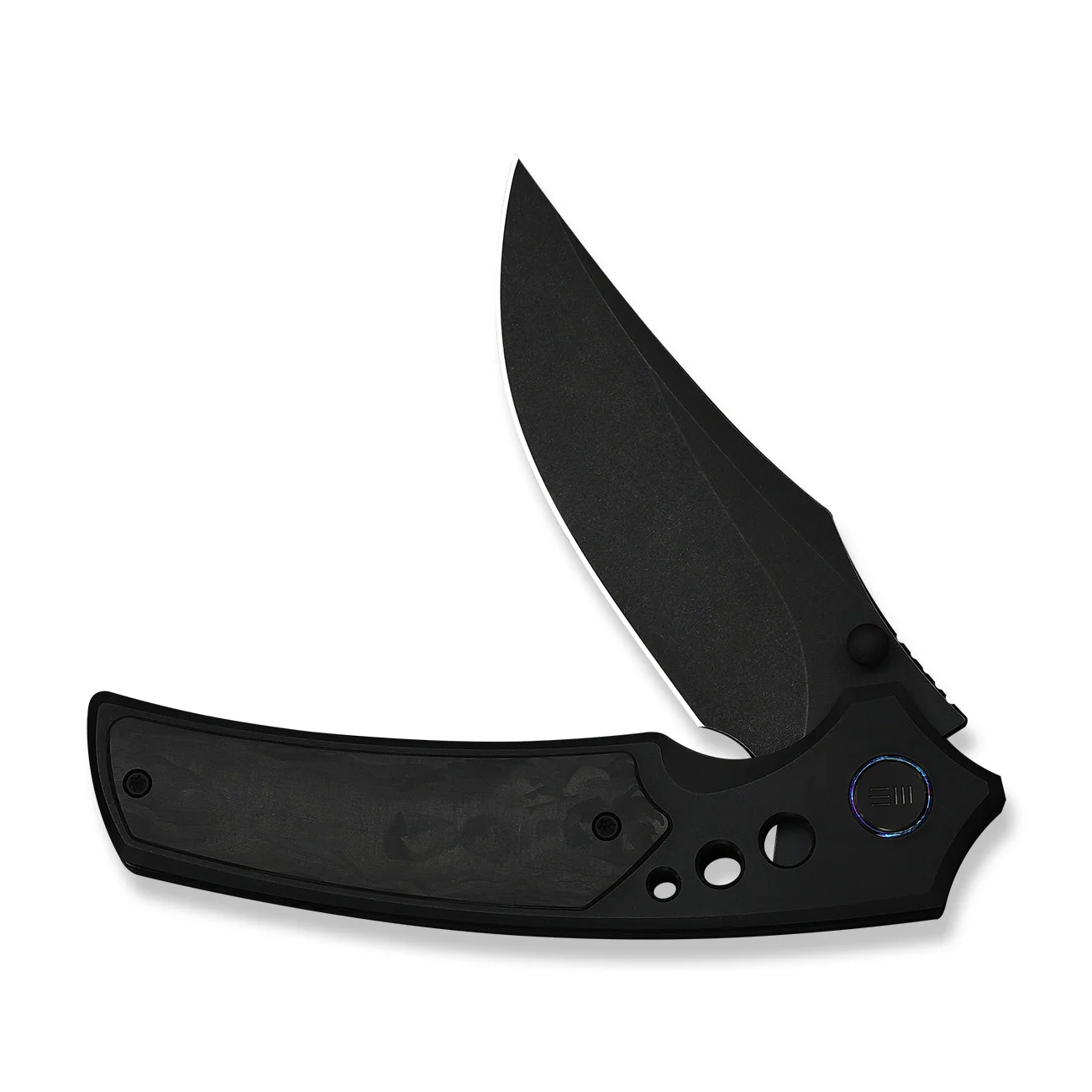 WEKNIFE Skynix Flipper & Thumb Stud Knife Titanium & Carbon Fiber Handle (3.7" M390 Blade) WE24087-1 - Image 5