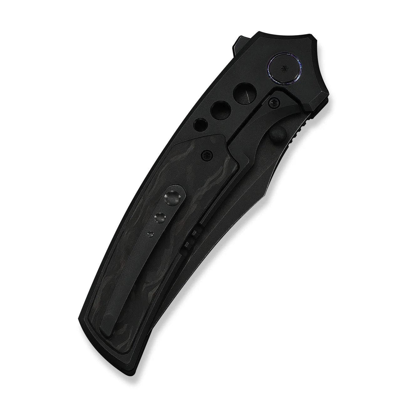 WEKNIFE Skynix Flipper & Thumb Stud Knife Titanium & Carbon Fiber Handle (3.7" M390 Blade) WE24087-1 - Image 7