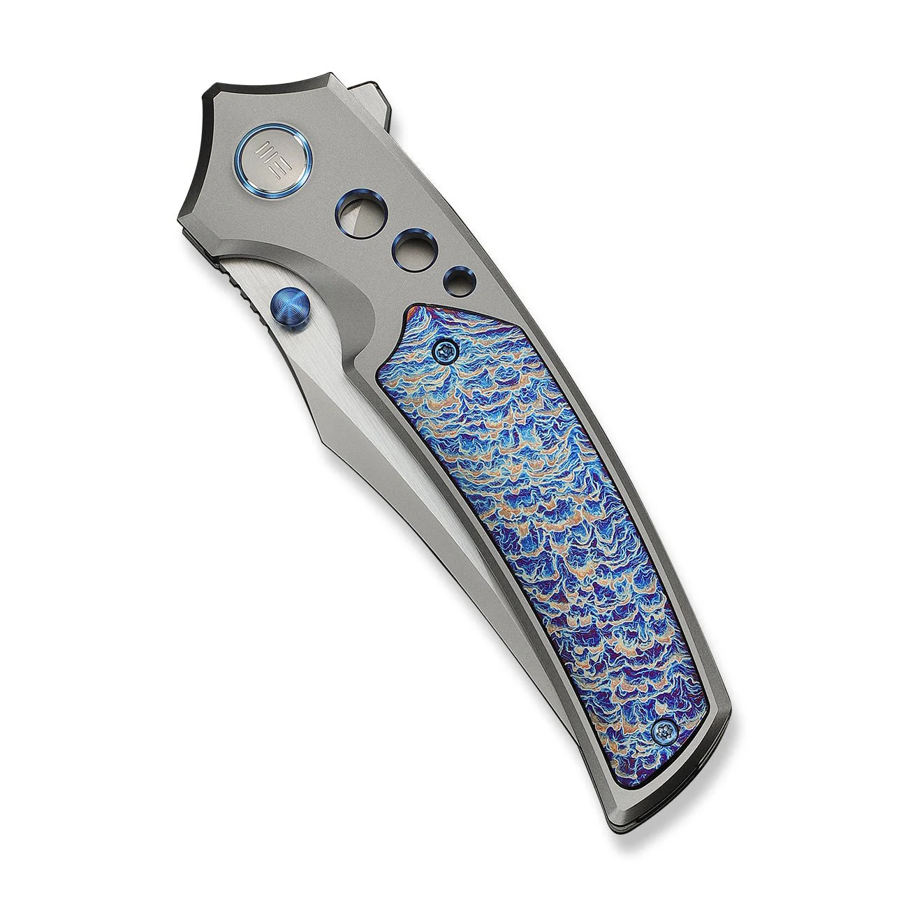 WEKNIFE Skynix Flipper & Thumb Stud Knife Titanium Handle (3.7" M390 Blade, Satin Flat) WE24087-2 - Image 6