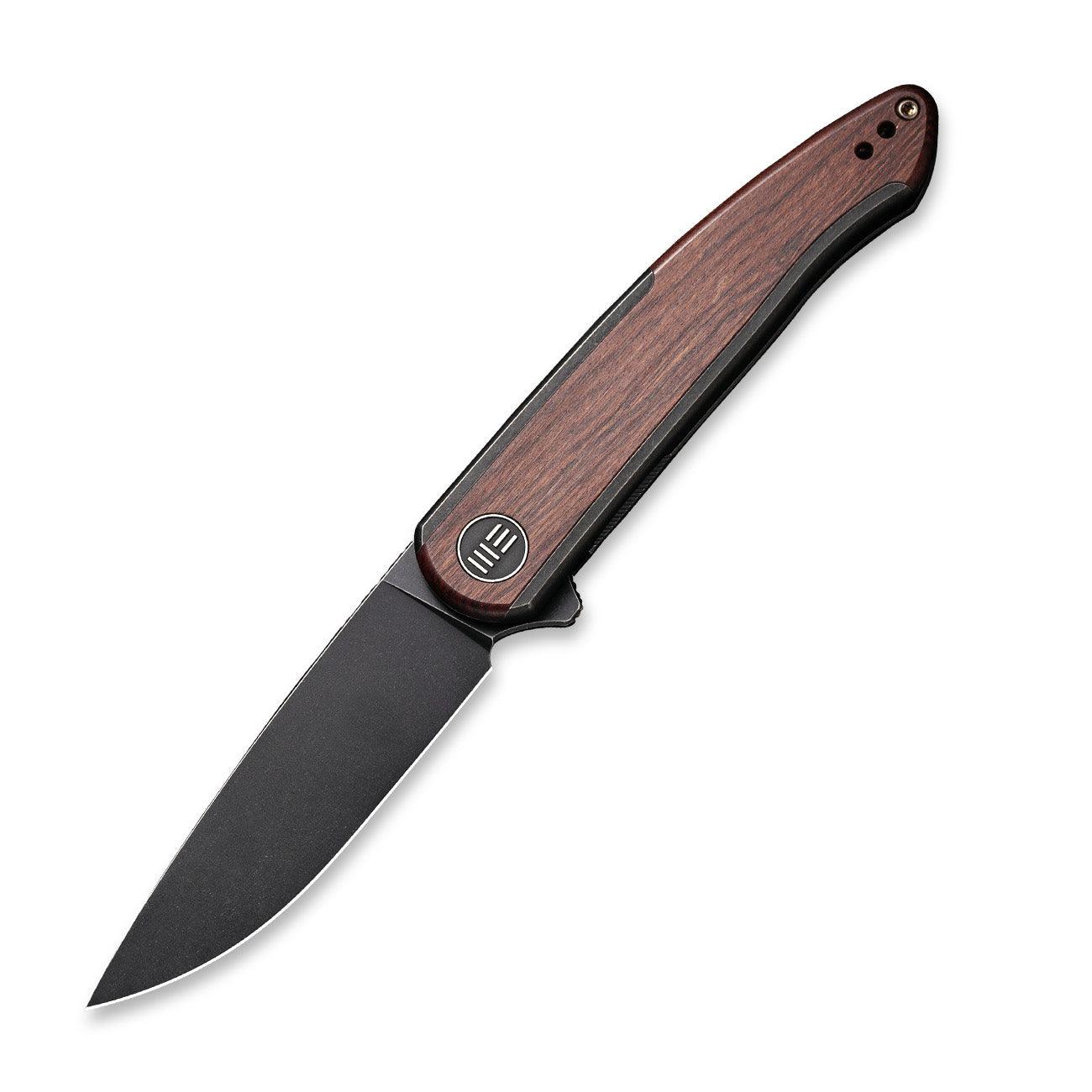 WEKNIFE Smooth Sentinel Flipper Knife Titanium & Wood Handle (2.97" CPM 20CV Blade) WE20043-3 - Image 3