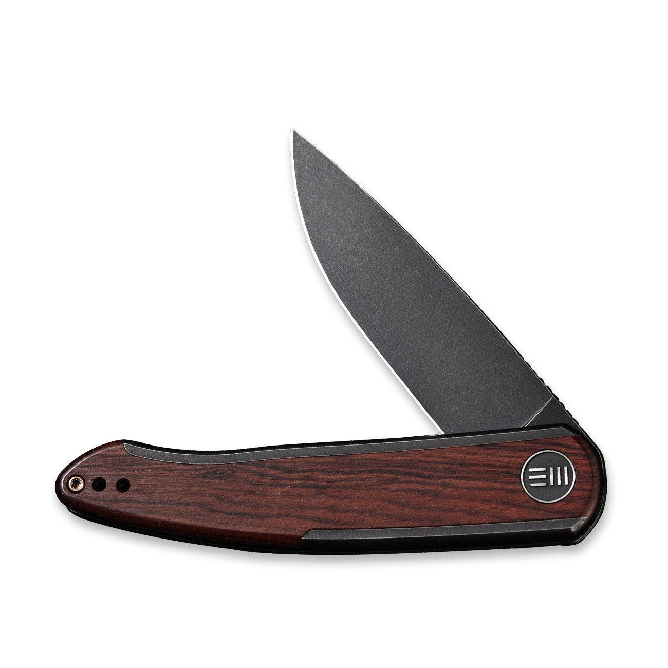 WEKNIFE Smooth Sentinel Flipper Knife Titanium & Wood Handle (2.97" CPM 20CV Blade) WE20043-3 - Image 4