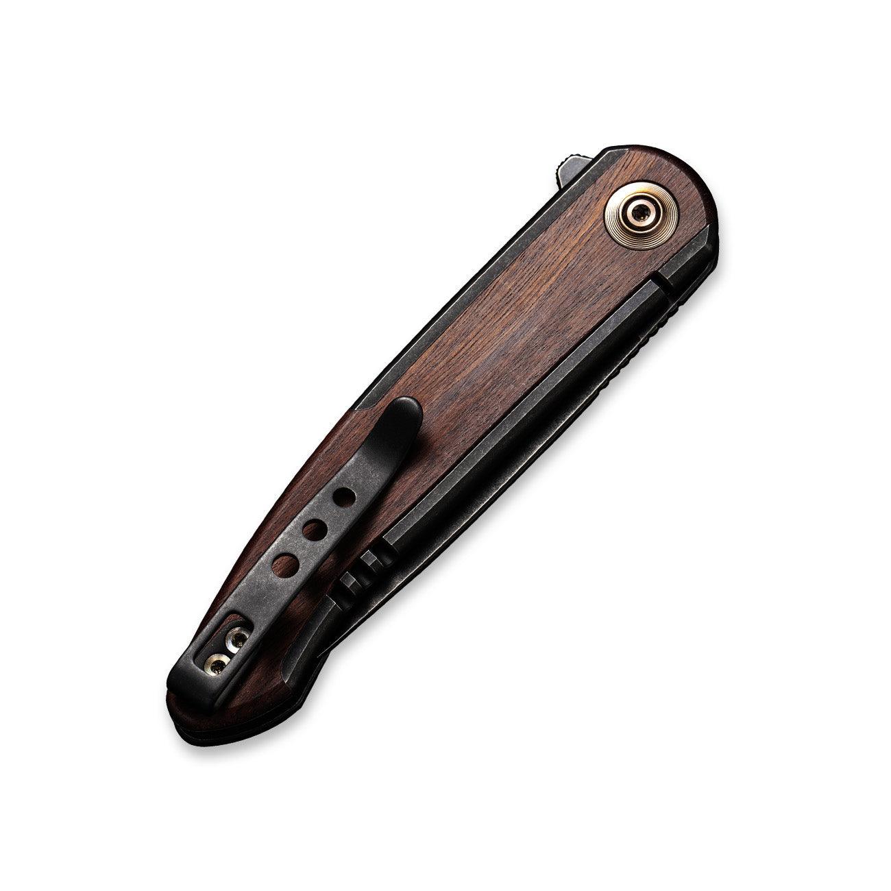 WEKNIFE Smooth Sentinel Flipper Knife Titanium & Wood Handle (2.97" CPM 20CV Blade) WE20043-3 - Image 6