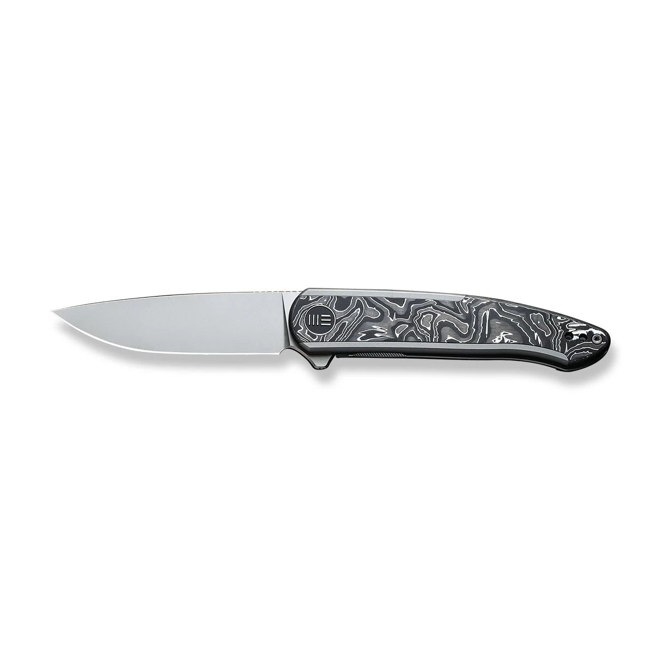 WEKNIFE Smooth Sentinel Flipper Knife Titanium & Carbon Fiber Handle (2.97" CPM 20CV Blade) WE20043-5 - Image 4